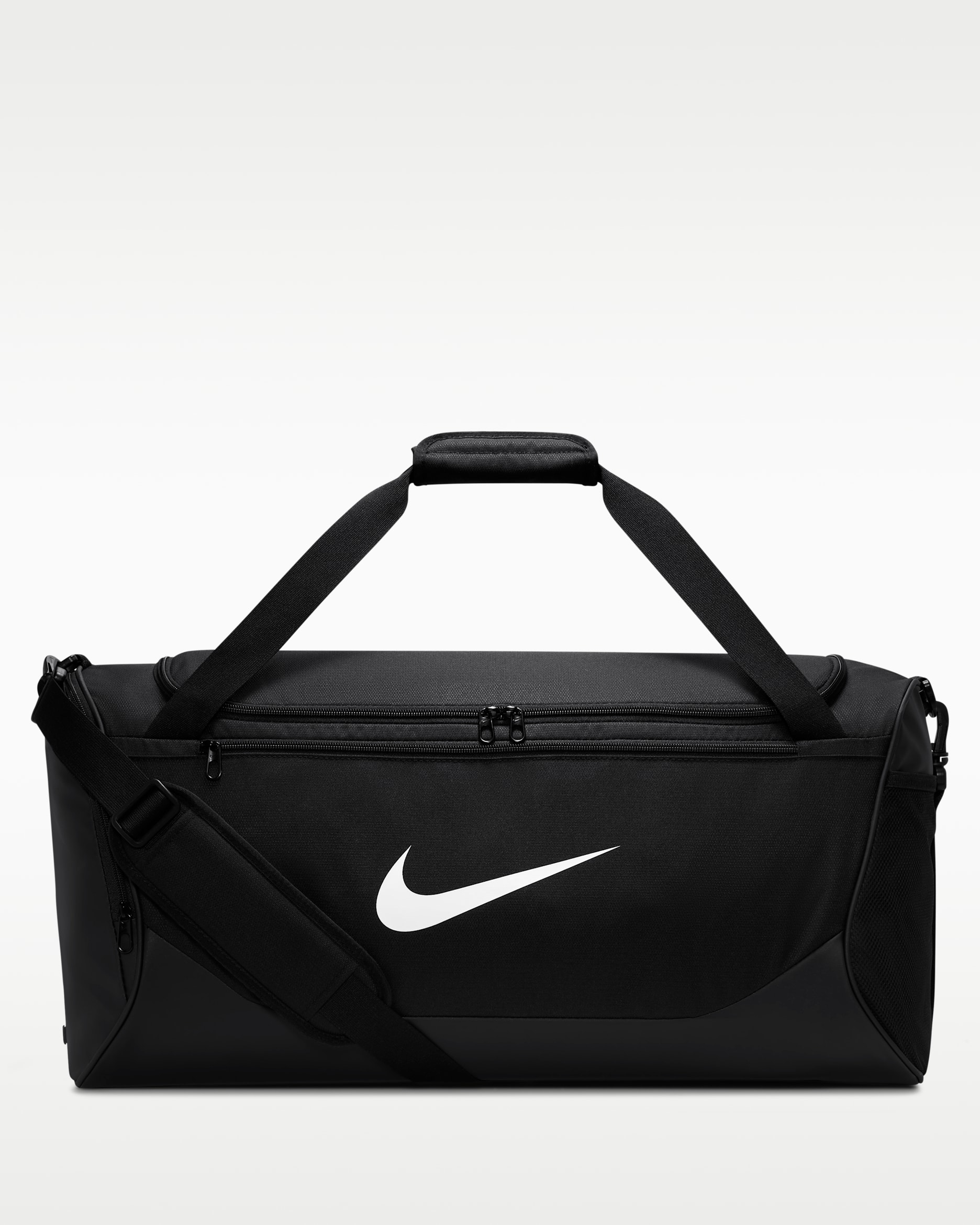 Nike Brasilia Training Duffel Bag (Medium, 60L) - Black/Black/White