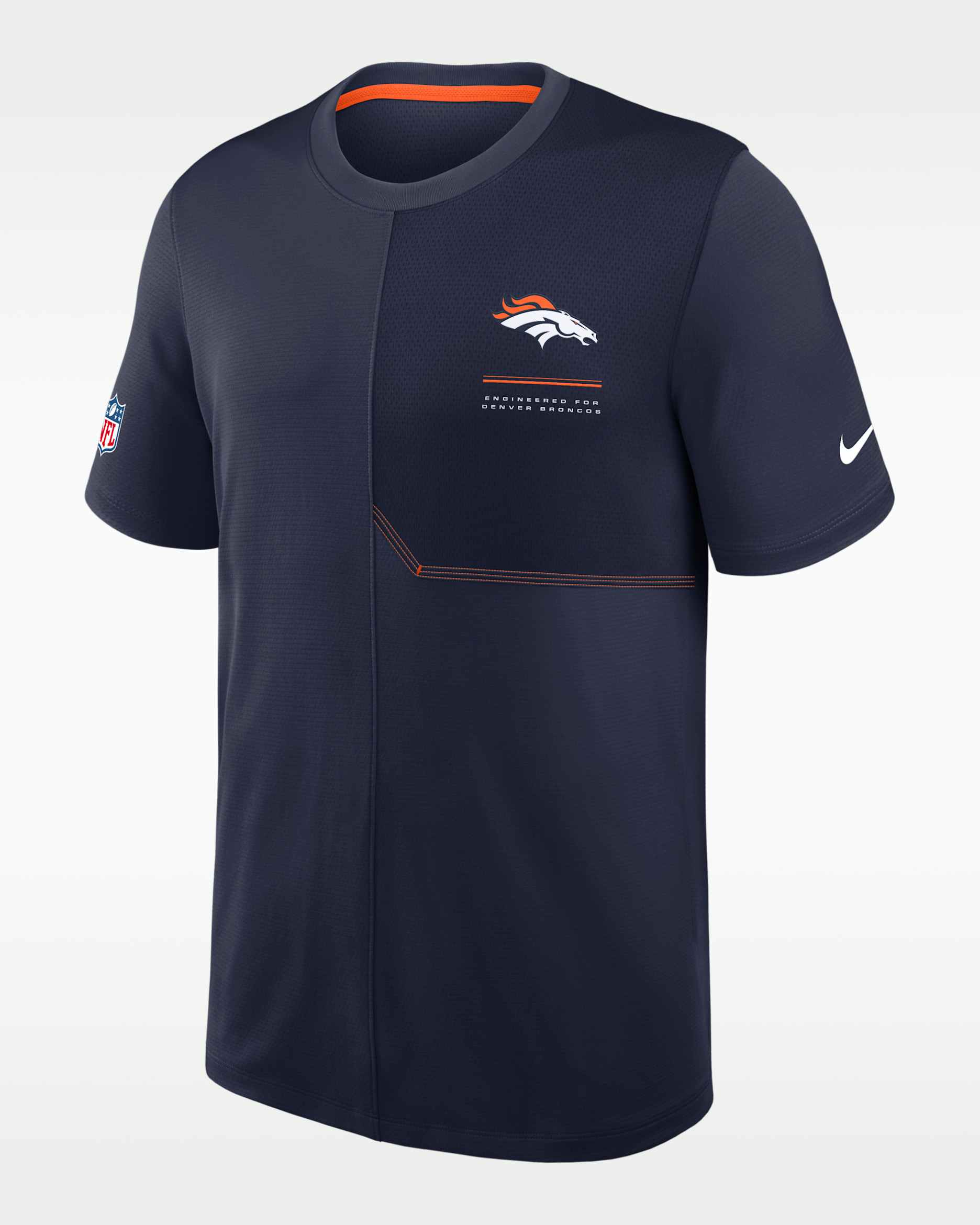 Denver Broncos Sideline Coach Men's Nike Dri-FIT NFL Top - College Navy