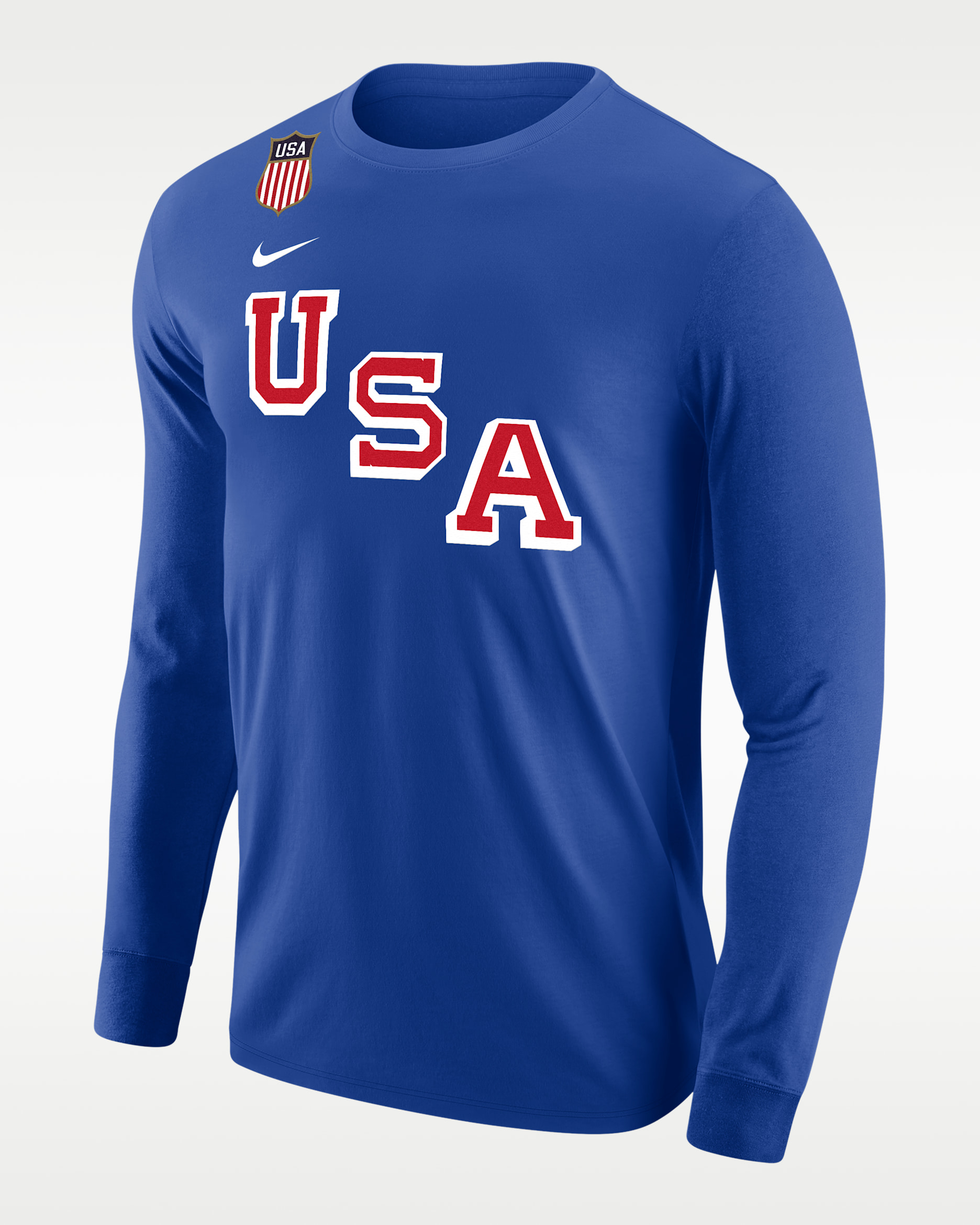 Auston Matthews Nike USA Olympic Team 2026 "Gold Medal" Men's Long-Sleeve Name & Number T-Shirt - Royal