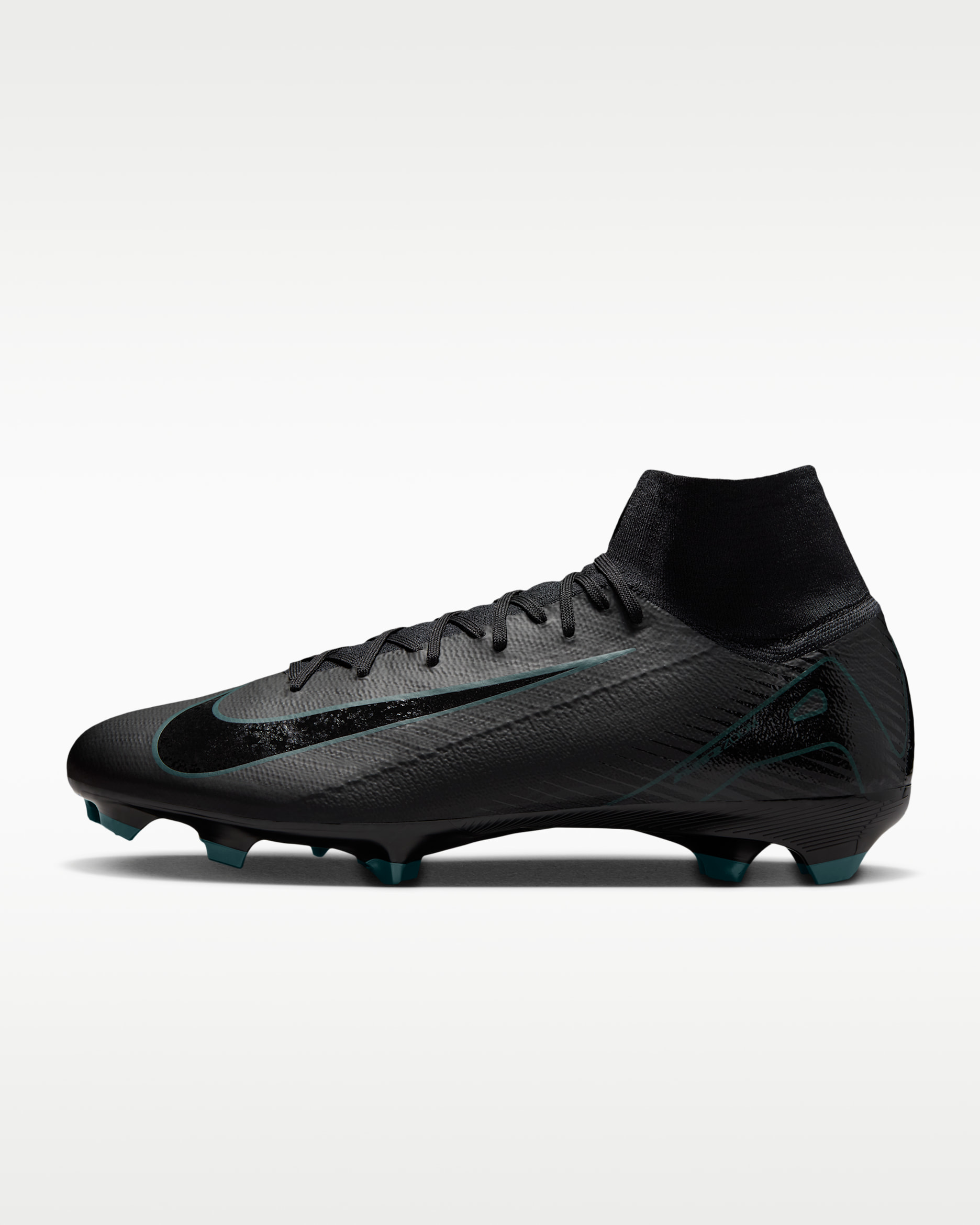 Nike Mercurial Superfly 10 Pro Firm-Ground High-Top Football Boot - Black/Deep Jungle/Black