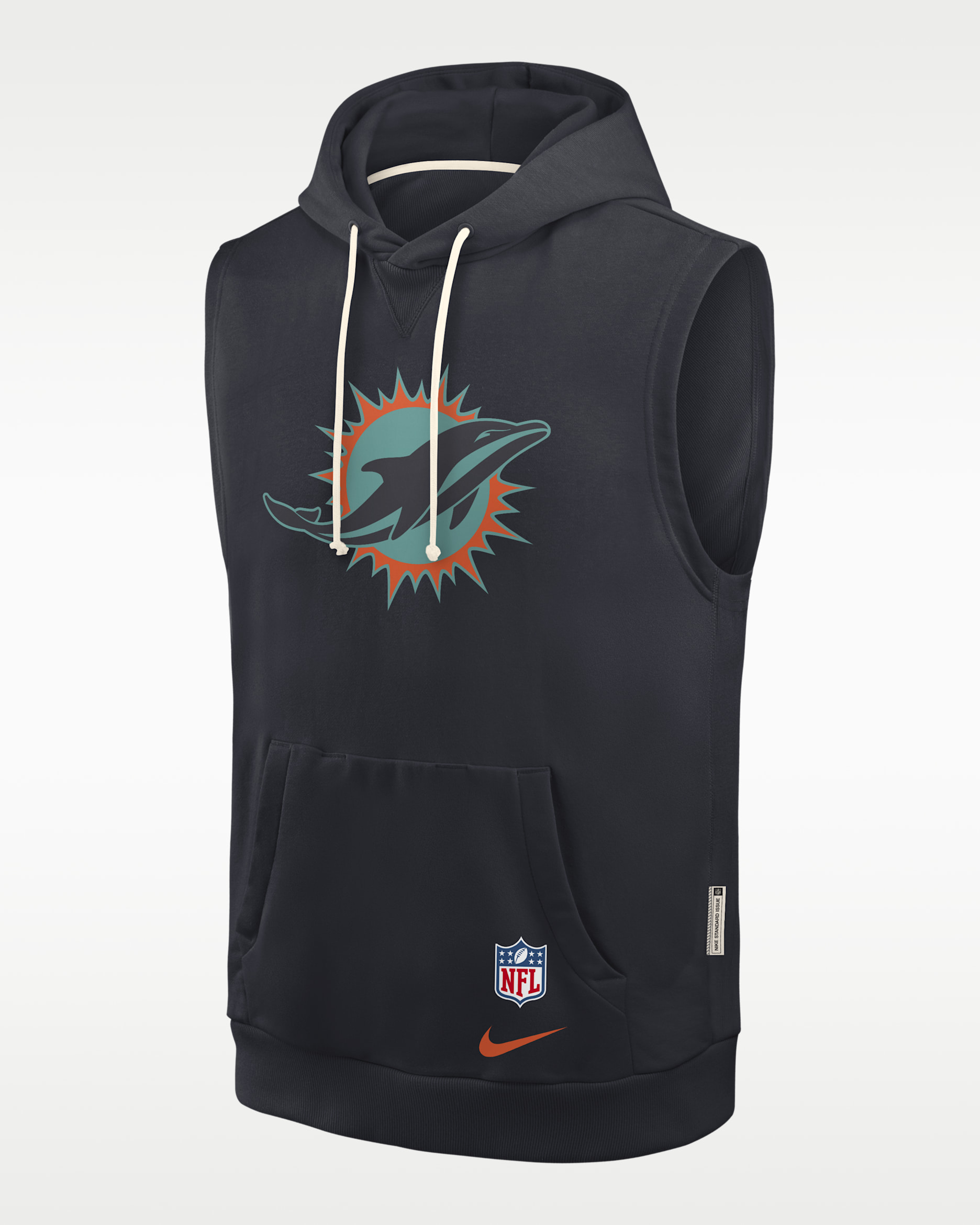 Miami Dolphins Rivalries Collection Sideline Men's Nike Dri-FIT NFL Sleeveless Pullover Hoodie - Navy