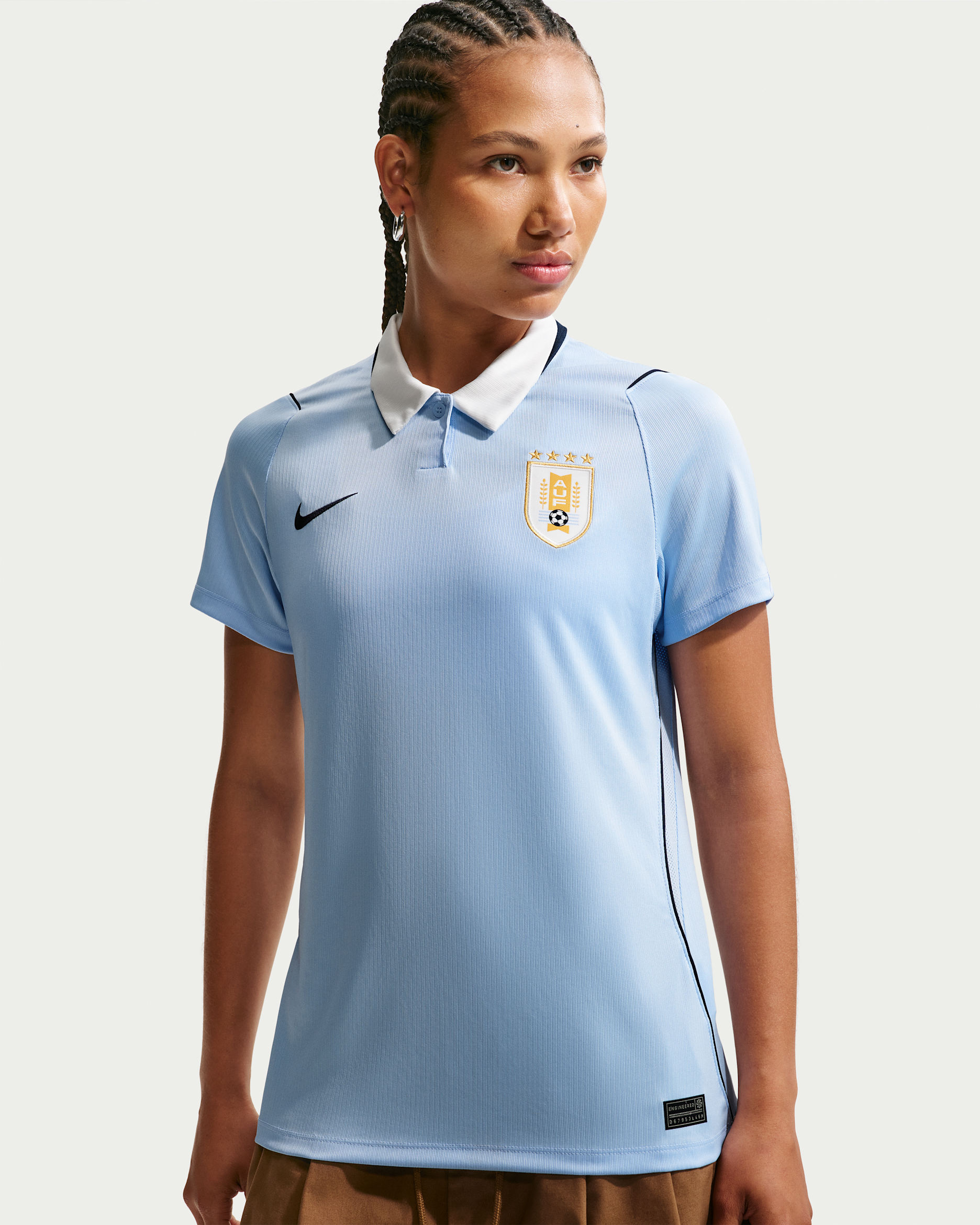 Jersey de fútbol Nike Dri-FIT Replica para mujer Uruguay local 2026 Stadium - Tinte royal/Obsidiana
