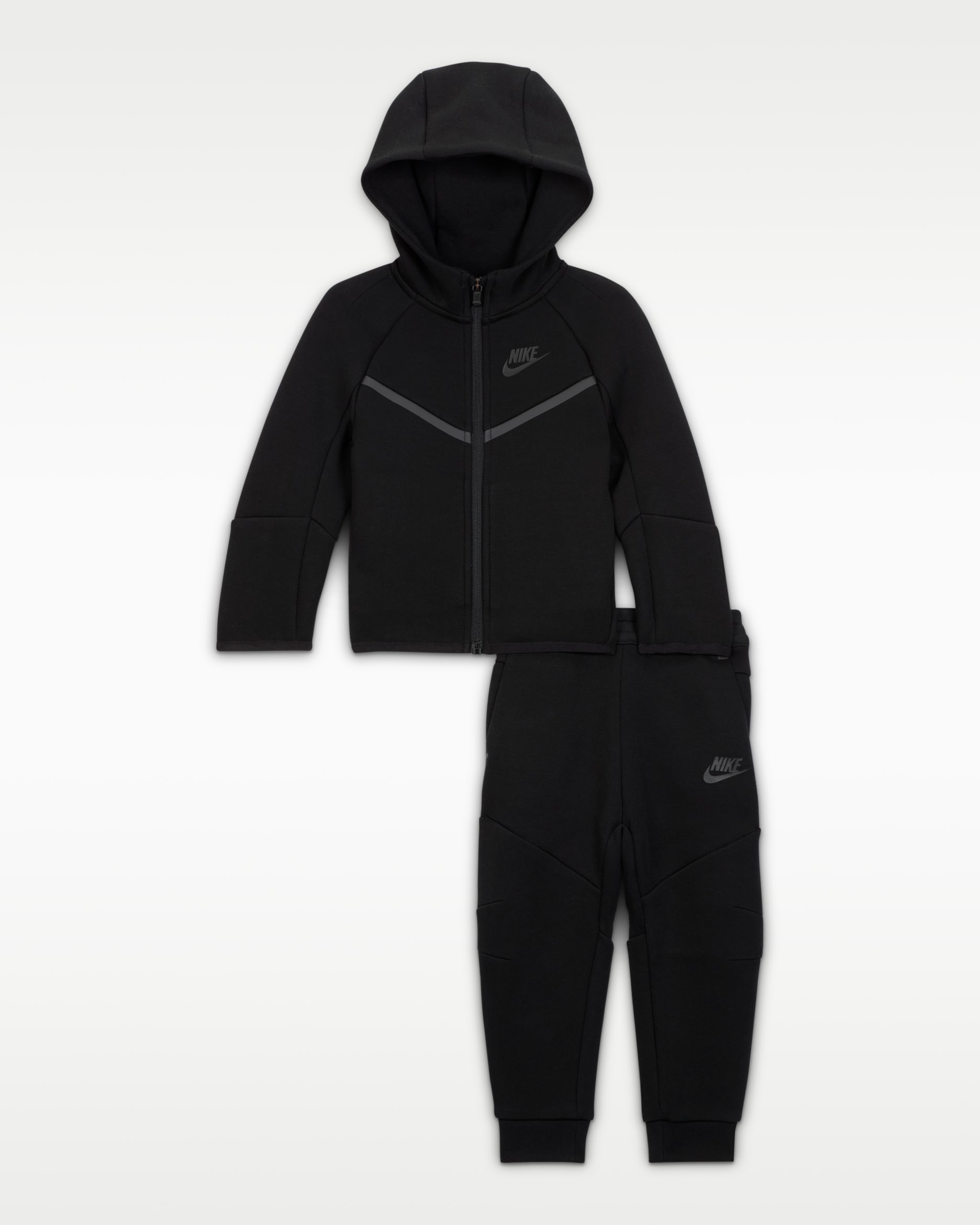 Conjunto de 2 piezas de Tech Fleece de cierre completo para bebé (12 a 24 meses) Nike Sportswear - Negro