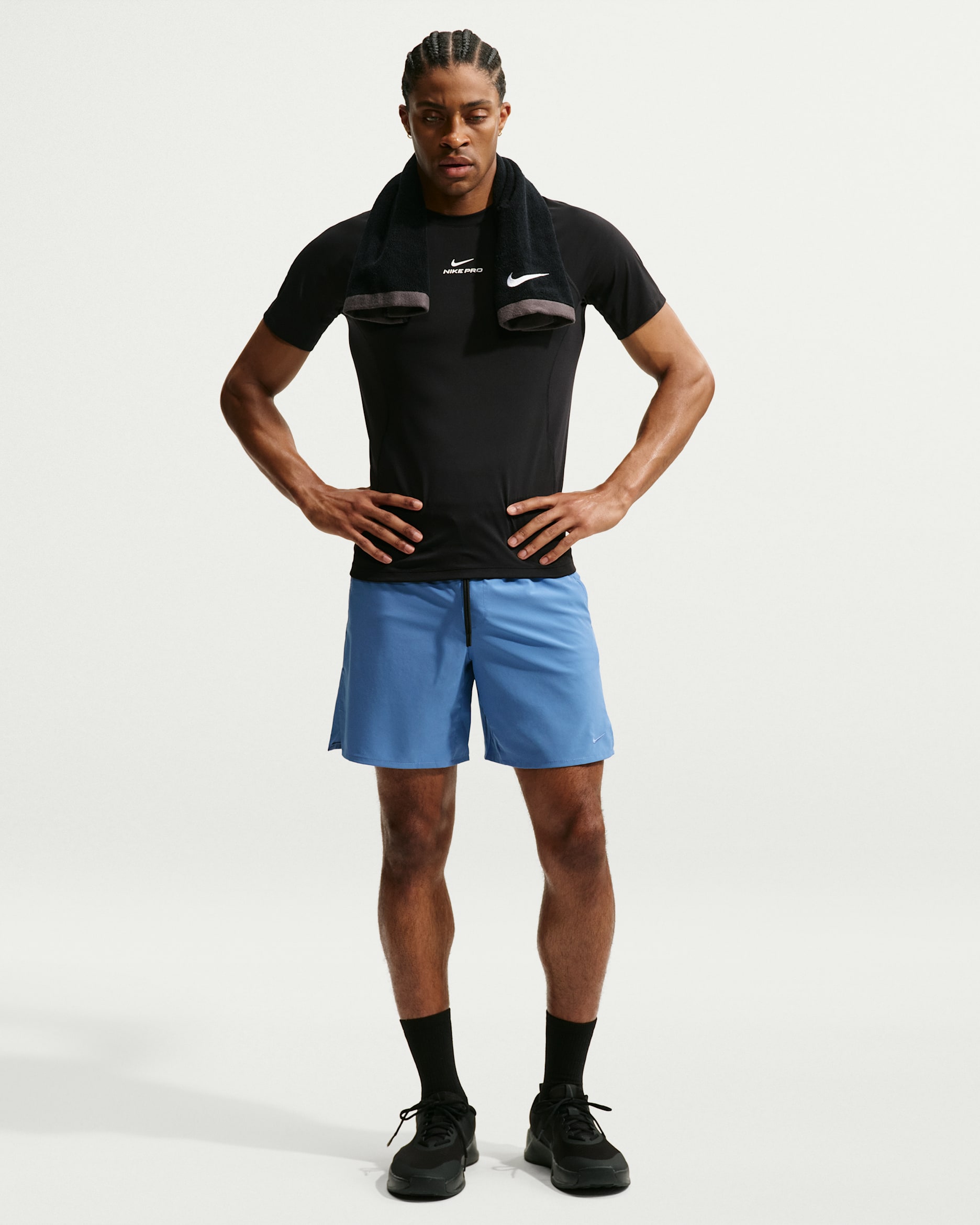 Ανδρικό ευέλικτο σορτς χωρίς επένδυση Dri-FIT Nike Unlimited 18 cm - Indigo Storm/Μαύρο/Indigo Storm
