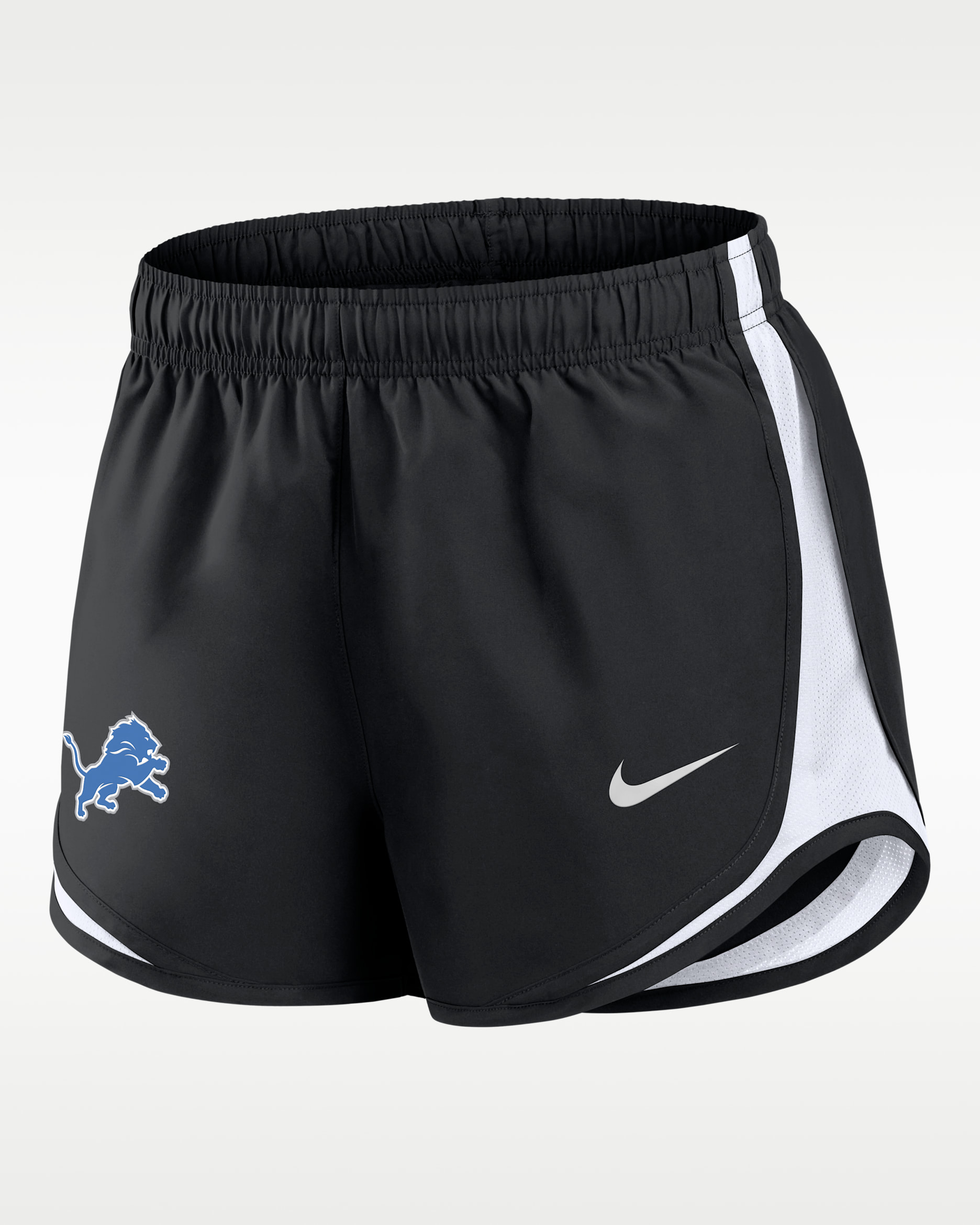 Detroit Lions Tempo Women's Nike Dri-FIT NFL Shorts - Black/White