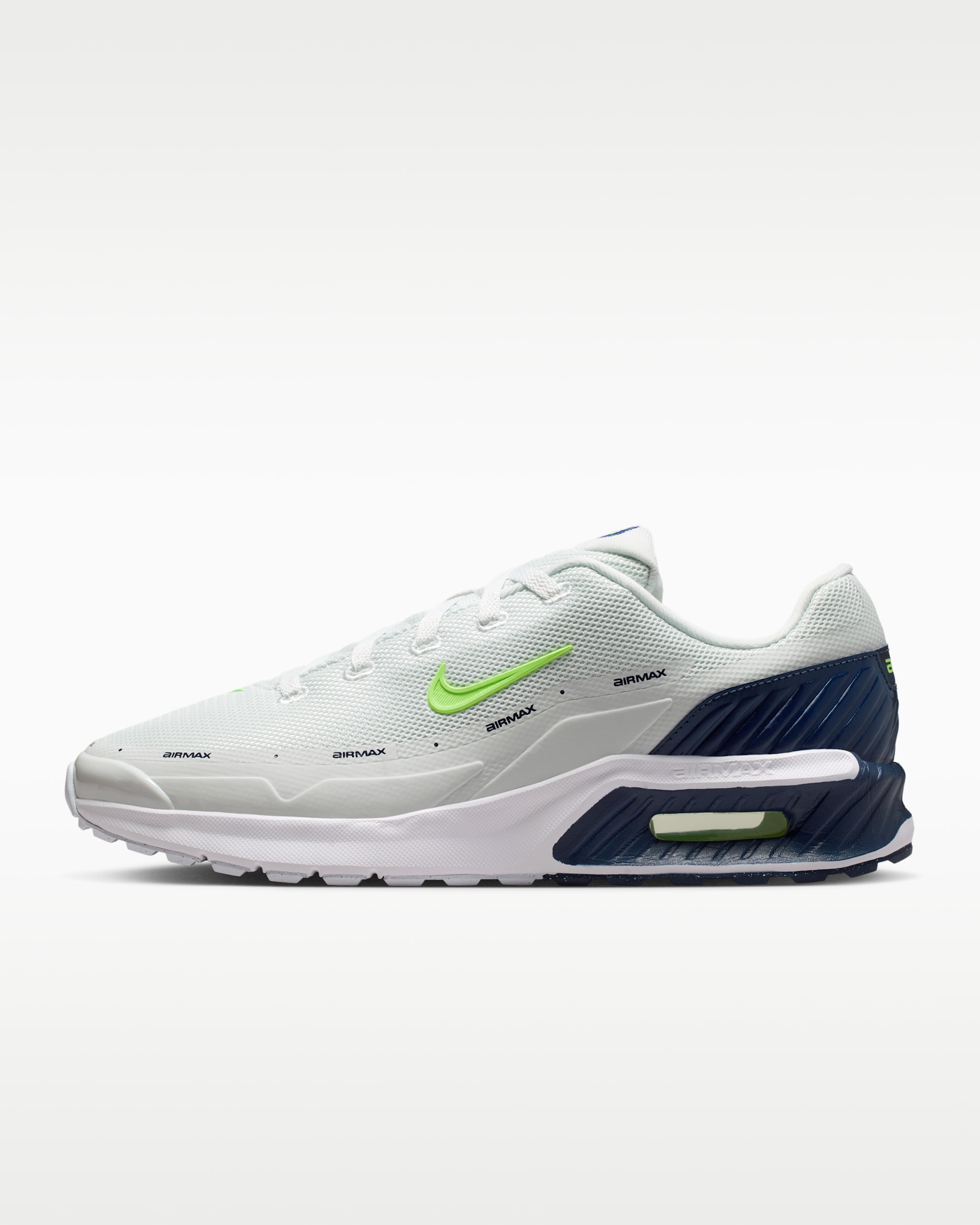 Tenis para hombre Nike Air Max Bia - Blanco cáscara de huevo/Blanco/Azul marino medianoche/Lima resplandor