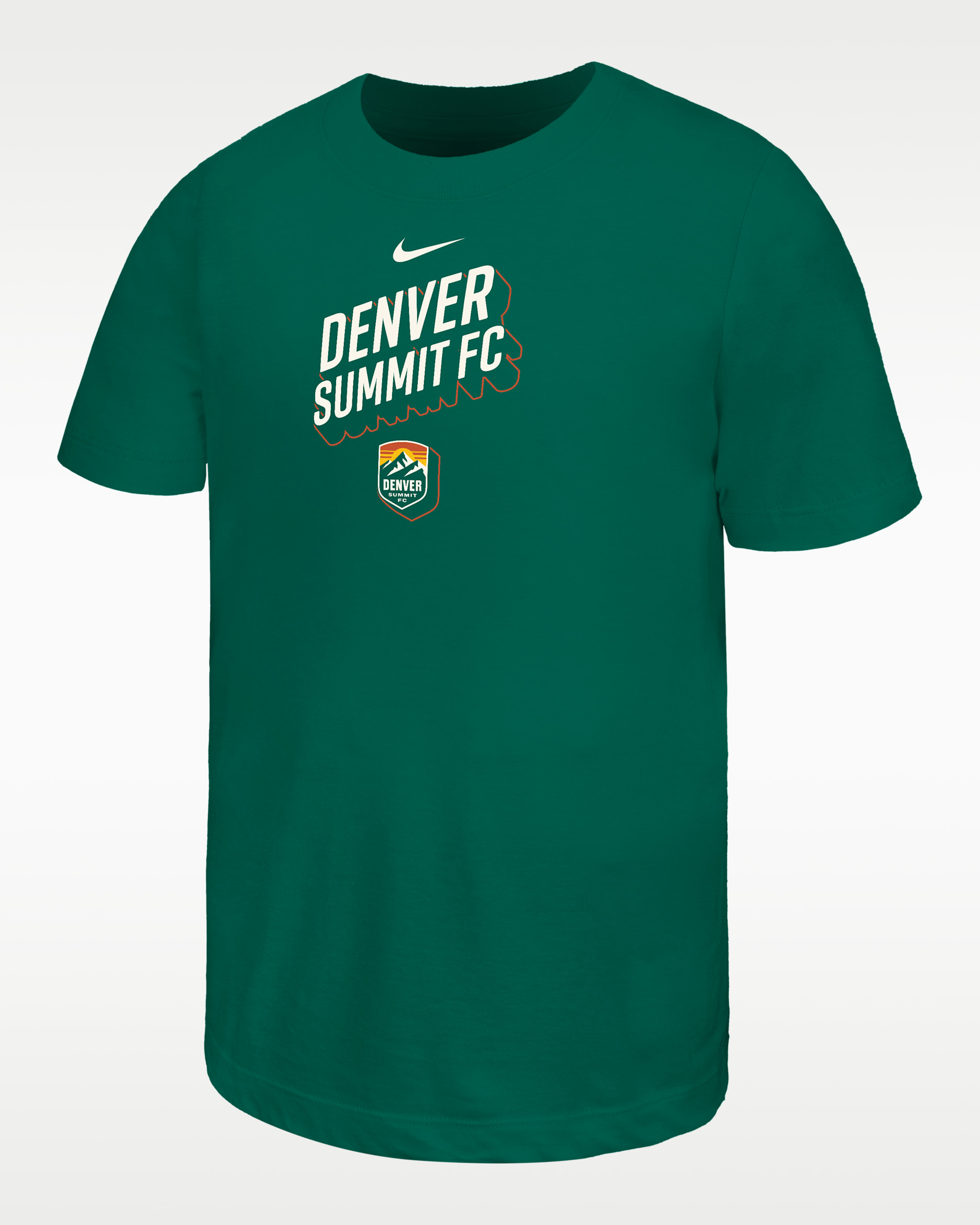 Denver Summit Big Kids' Nike Cotton T-Shirt - Legion Pine/White/White