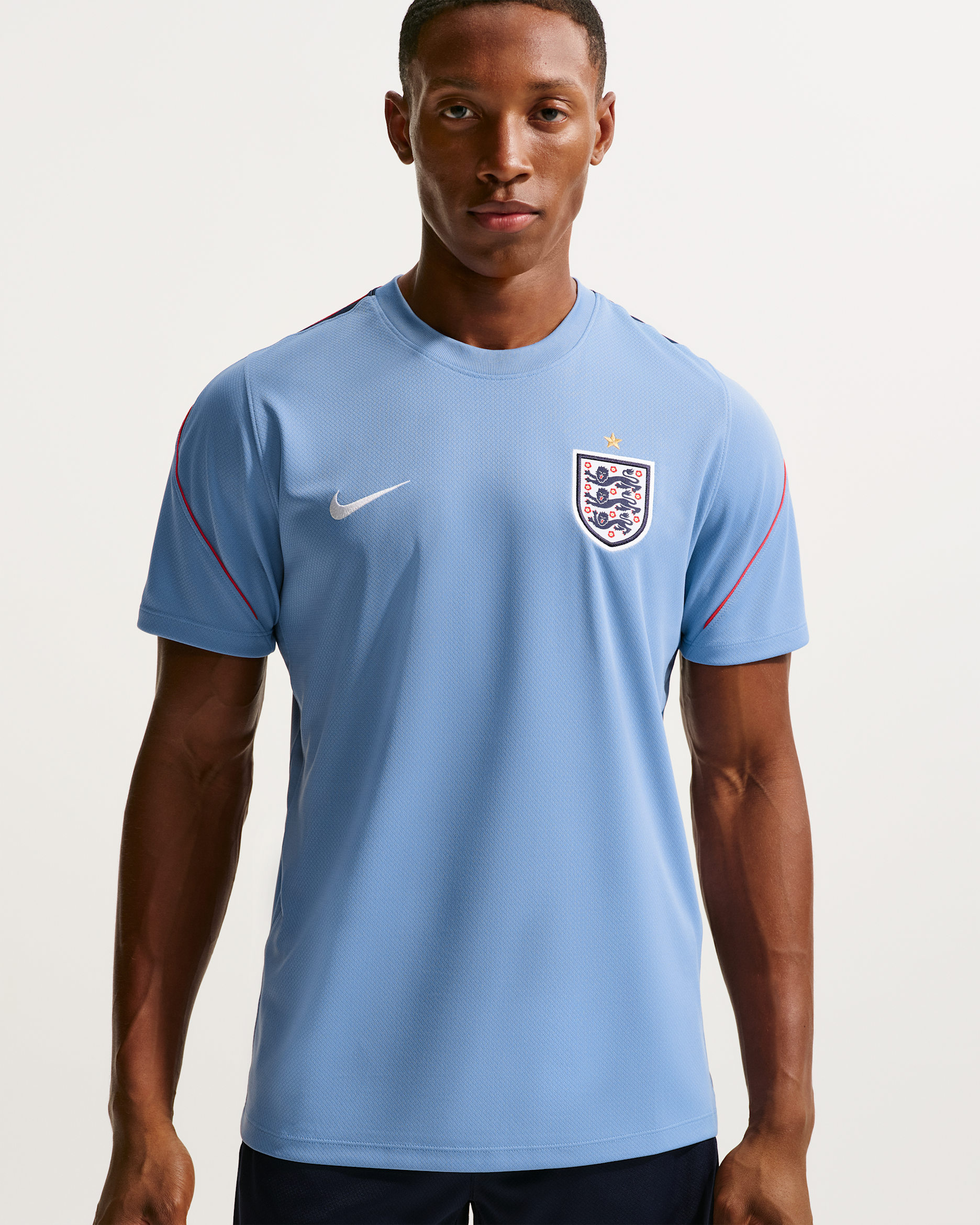 England Strike Men's Nike Soccer Dri-FIT Short-Sleeve Top - Work Blue/Obsidian/White