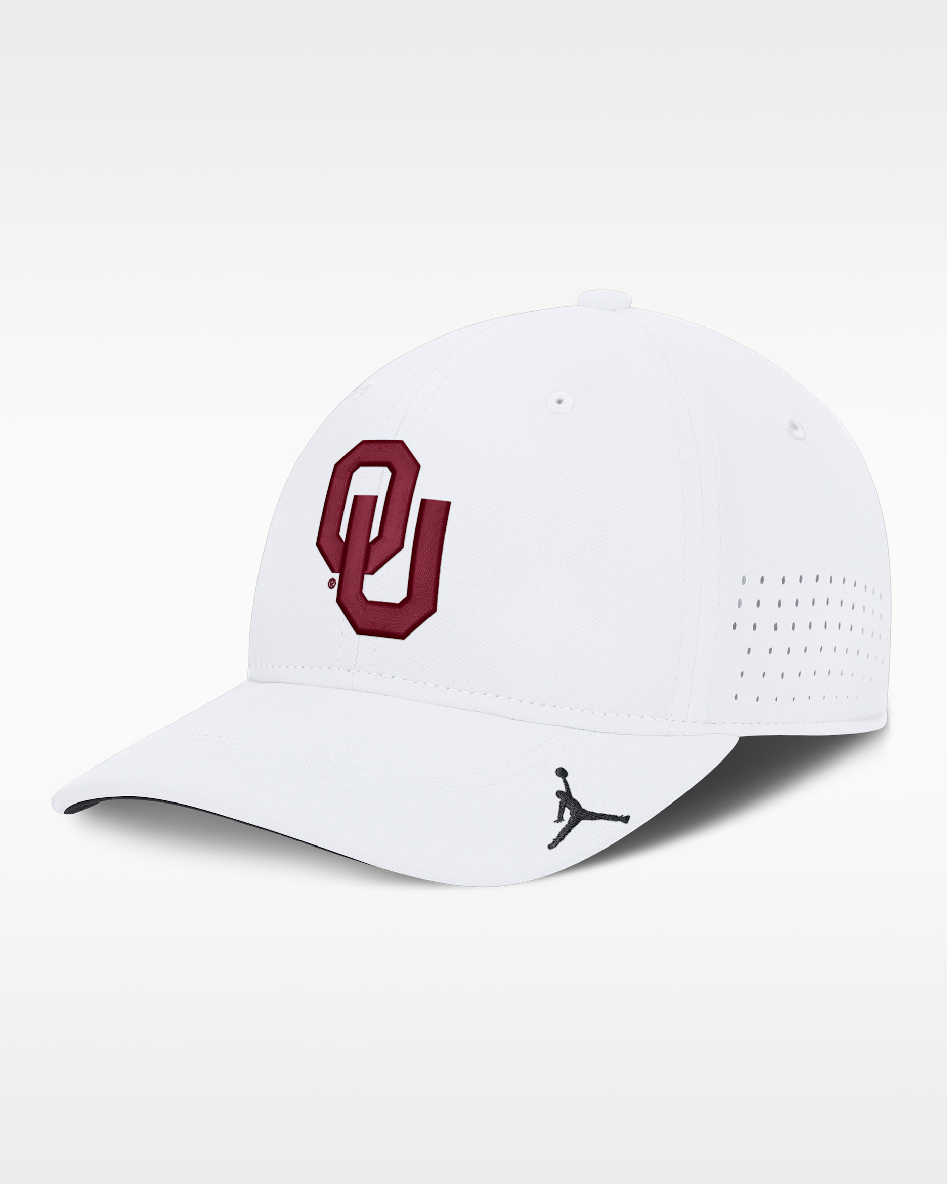 Oklahoma Sideline Practice Men's Jordan Brand Dri-FIT College Hat - White