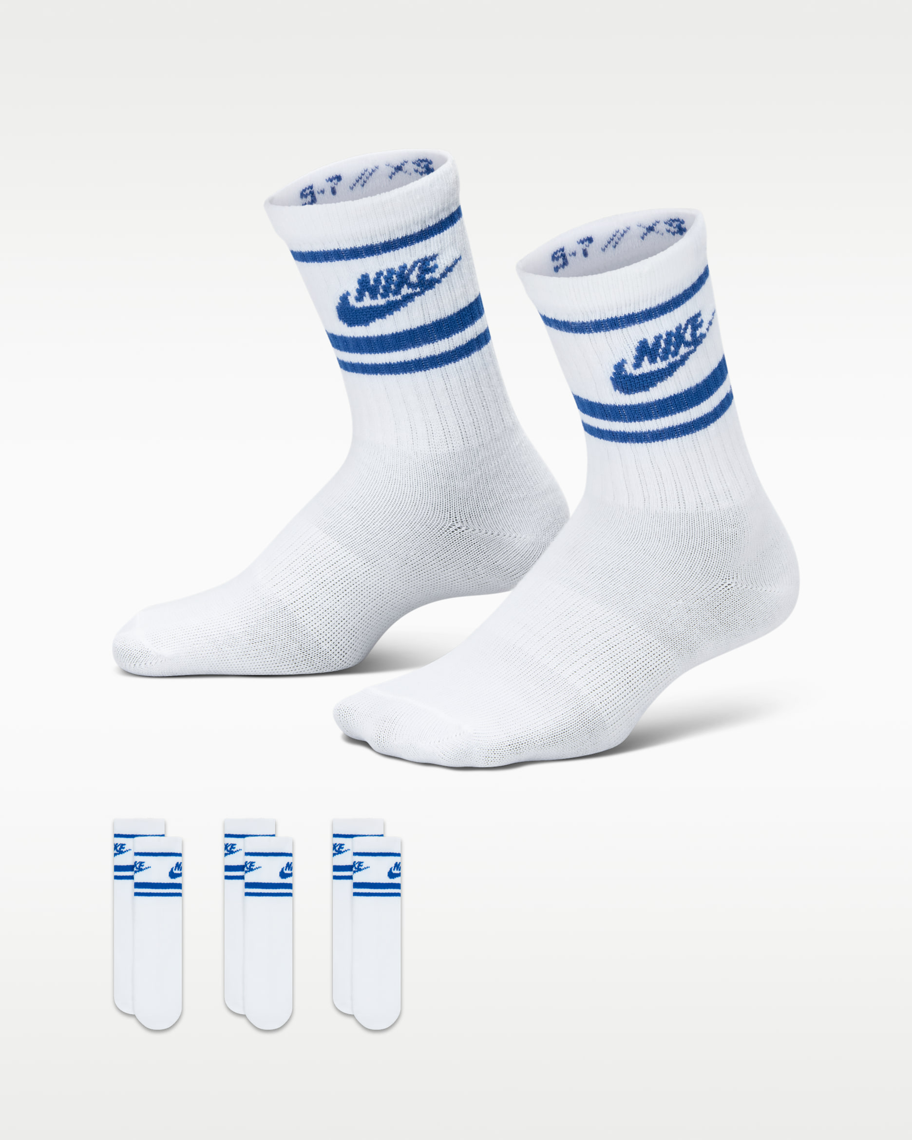 Nike Dri-FIT Futura-strømper til børn (3 par) - Game Royal