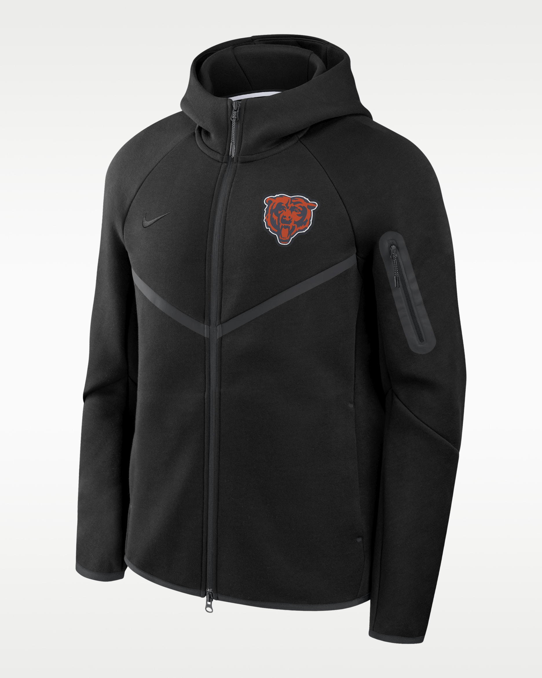 nike fleece drawstring hooded jacket