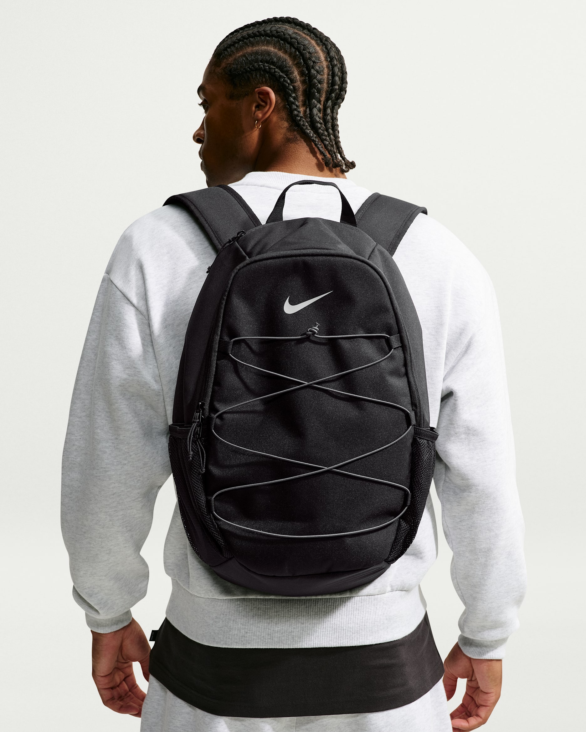 Nike Heritage Sweep Backpack (25L) - Black/Black/Silver