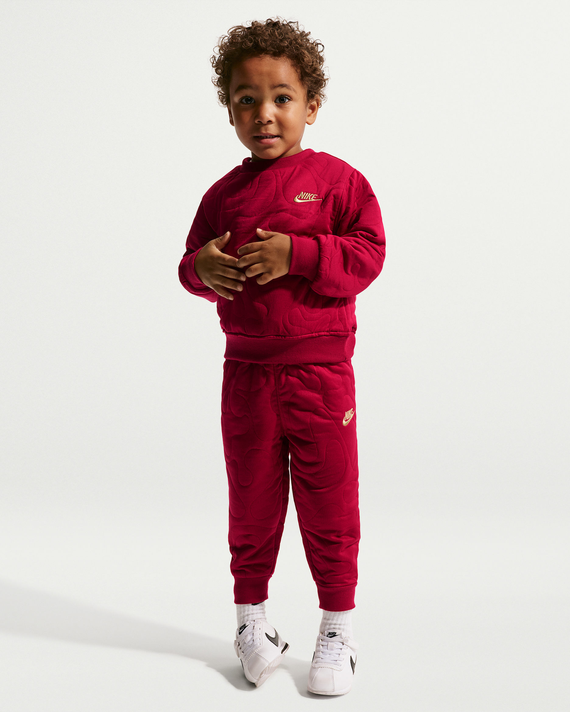 Nike Sportswear Toddler Frost Futura 2-Piece Crew Set - Tough Red