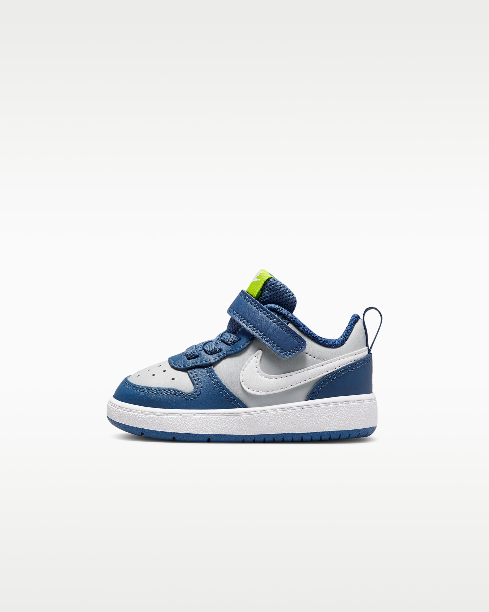 Nike Court Borough Low 2 Baby/Toddler Shoes - Grey Fog/Mystic Navy/Atomic Green/White