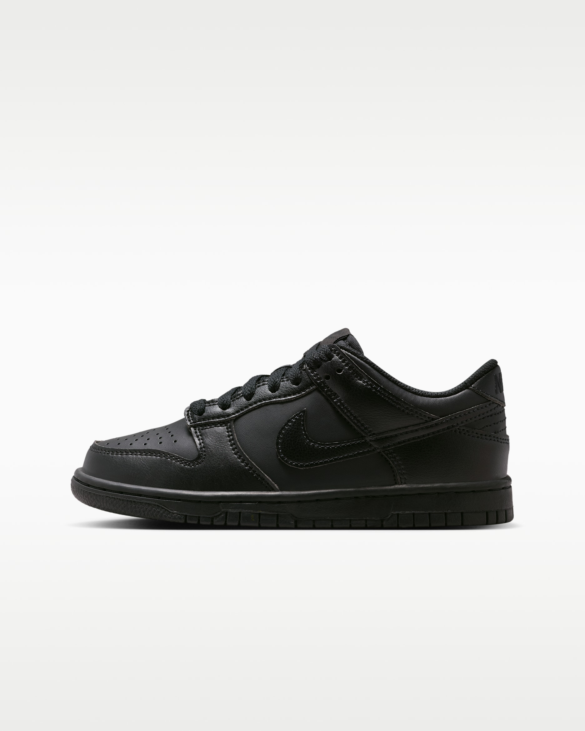Nike Dunk Low Big Kids' Shoes - Black/Black/Black