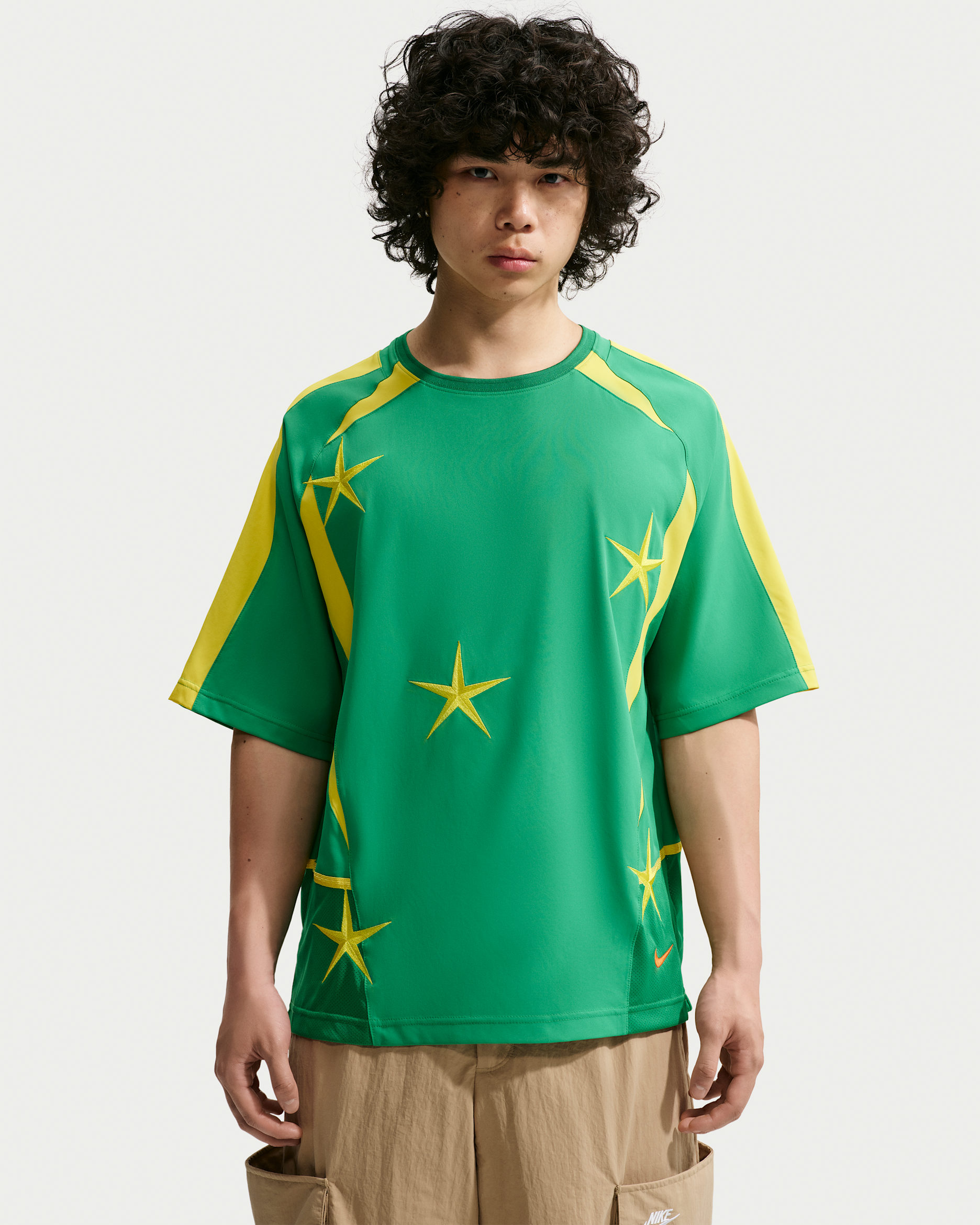Maglia da calcio Nike "Your Message Here" – Uomo - Court Green/Lightning/Safety Orange