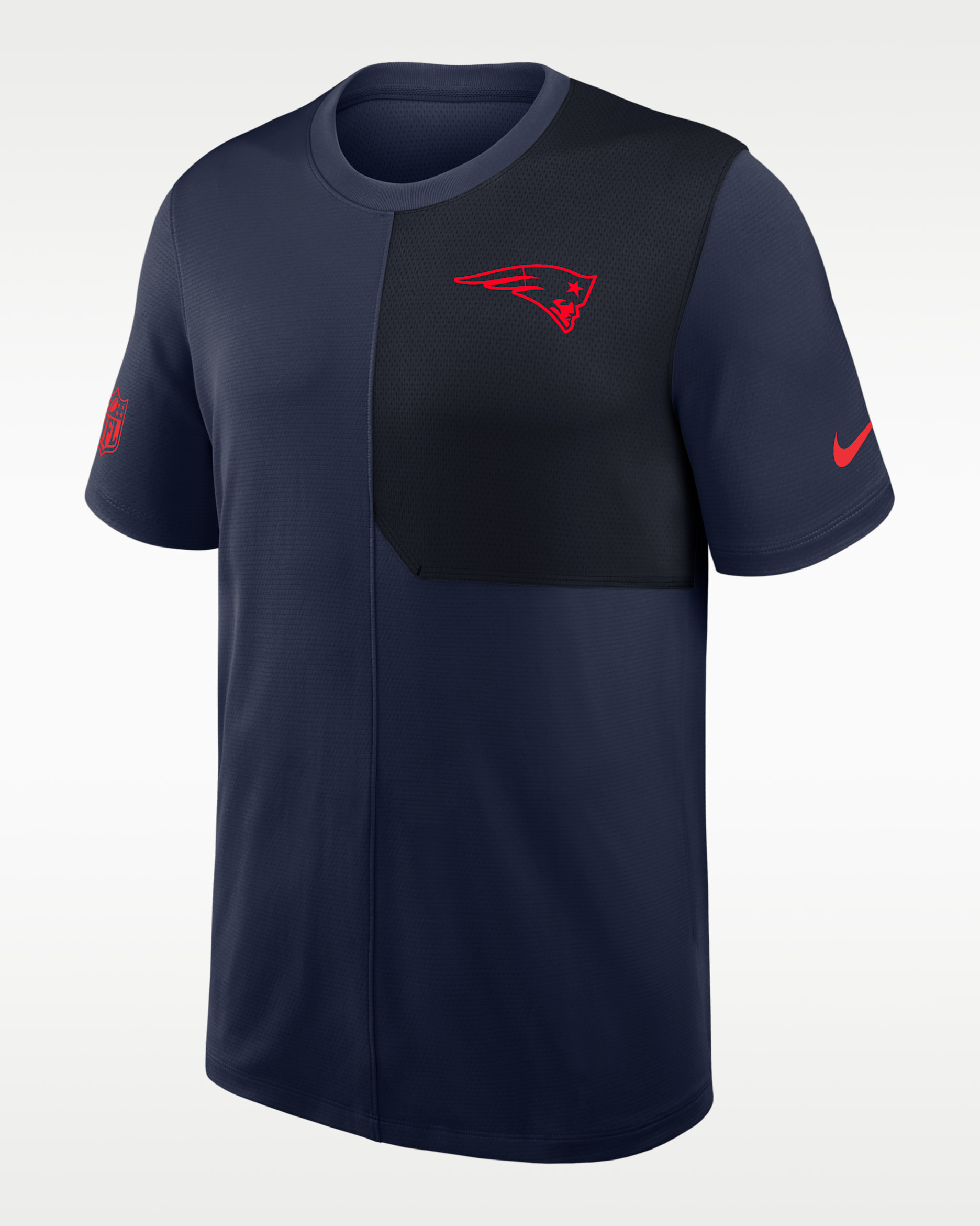 Playera Nike Dri-FIT de la NFL para hombre New England Patriots Sideline Coach - Azul marino