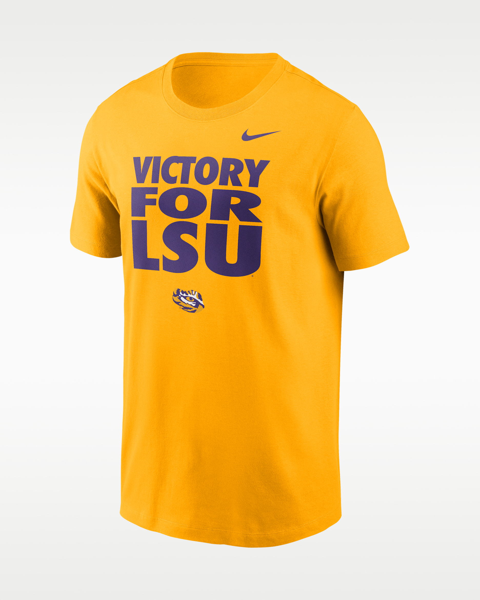 Playera de manga larga universitaria Nike Dri-FIT para hombre LSU Sideline Slogan - Oro universitario