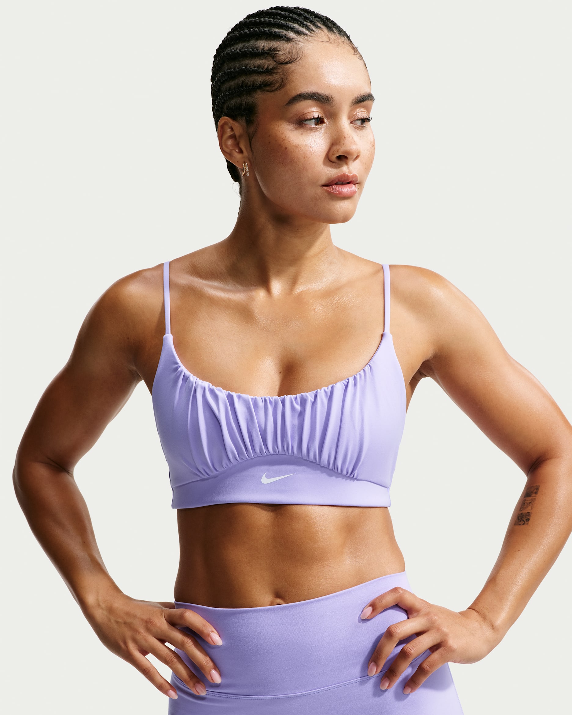 Nike One Women's Light-Support Sports Bra - Purple Pulse/White