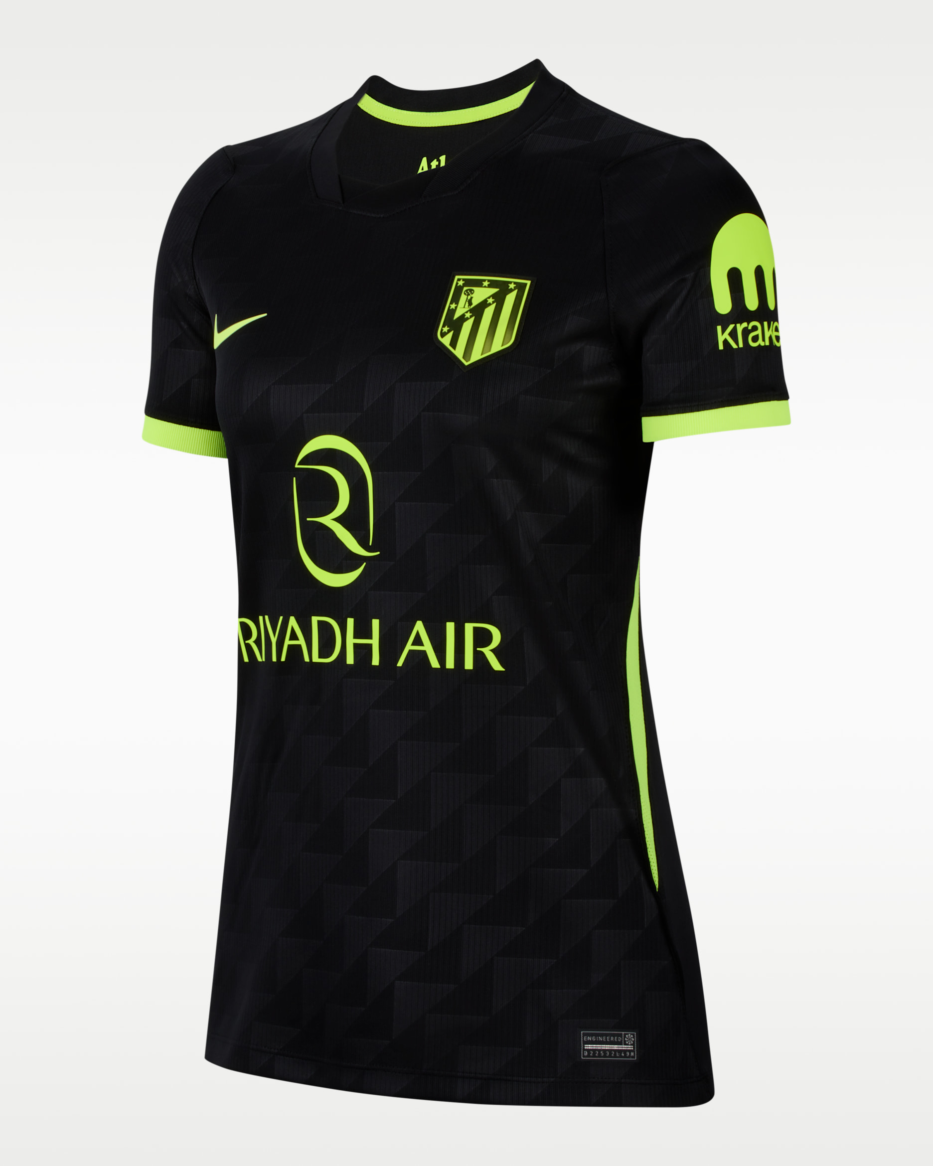 Atlético Madrid 2026/27 Stadium Away Women's Nike Dri-FIT Football Replica Shirt - Black/Volt/Volt