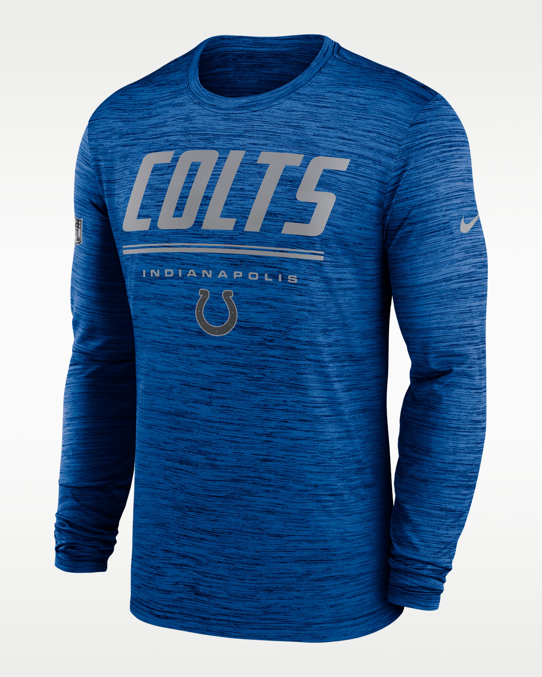 Indianapolis Colts Sideline Team Issue Velocity Men's Nike Dri-FIT NFL Long-Sleeve T-Shirt - Royal