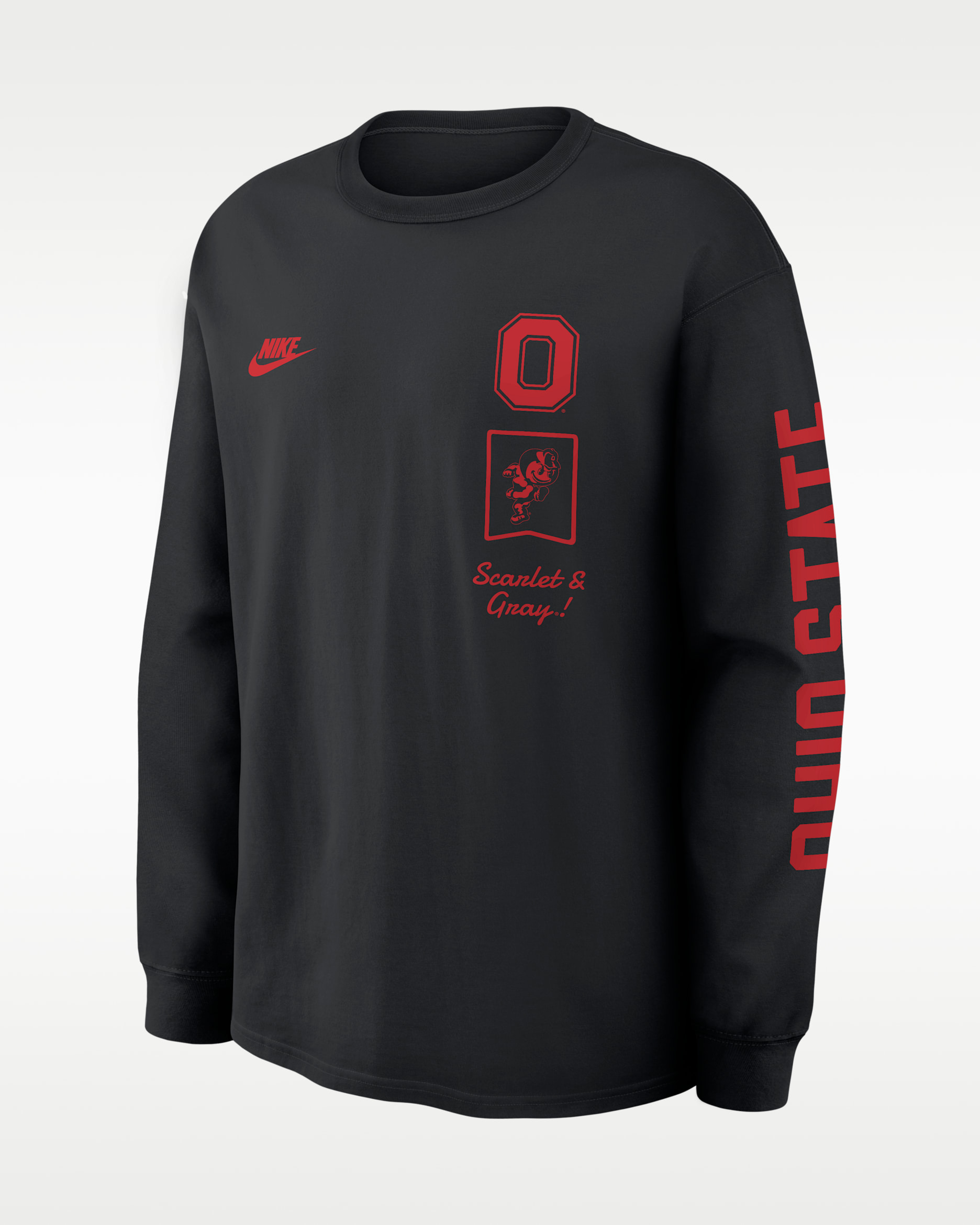Ohio State Legacy Men's Nike College Long-Sleeve T-Shirt - Black