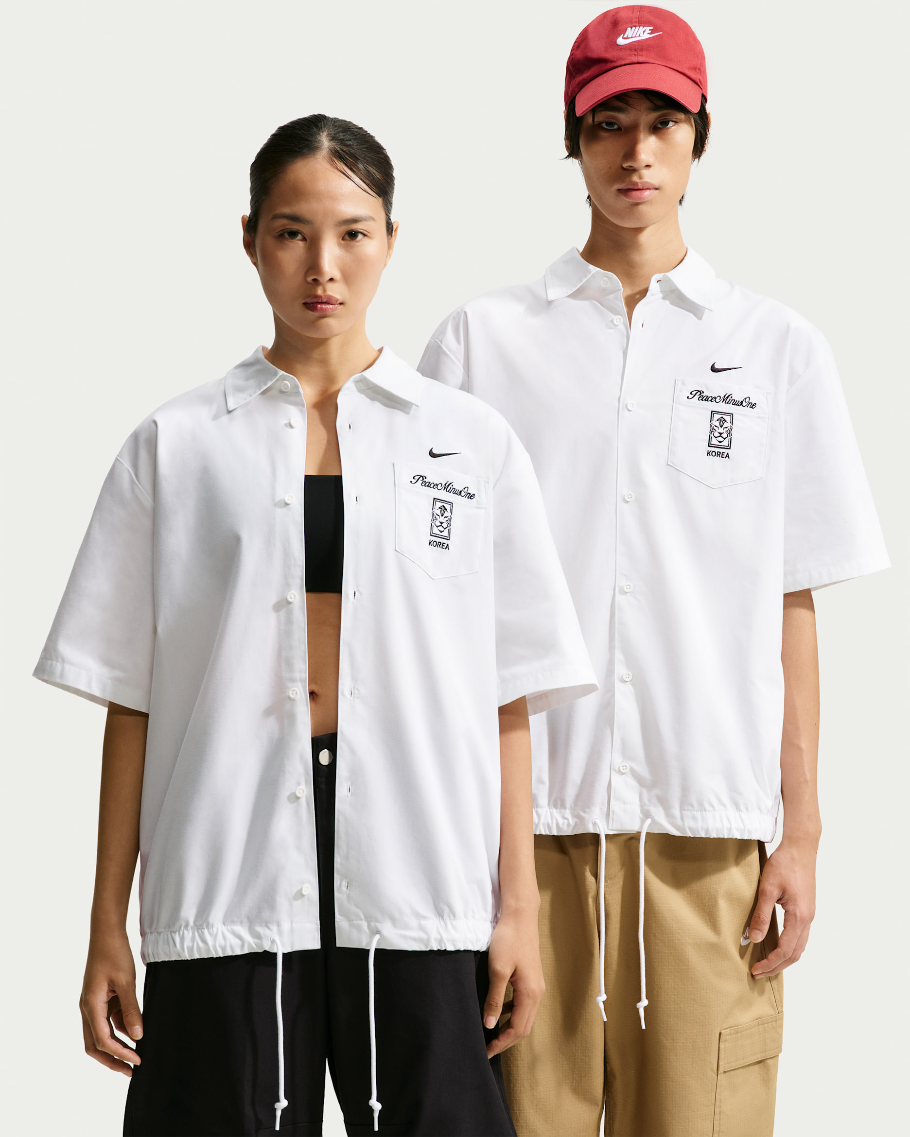Korea x PEACEMINUSONE Men's Short-Sleeved Top - White/Black