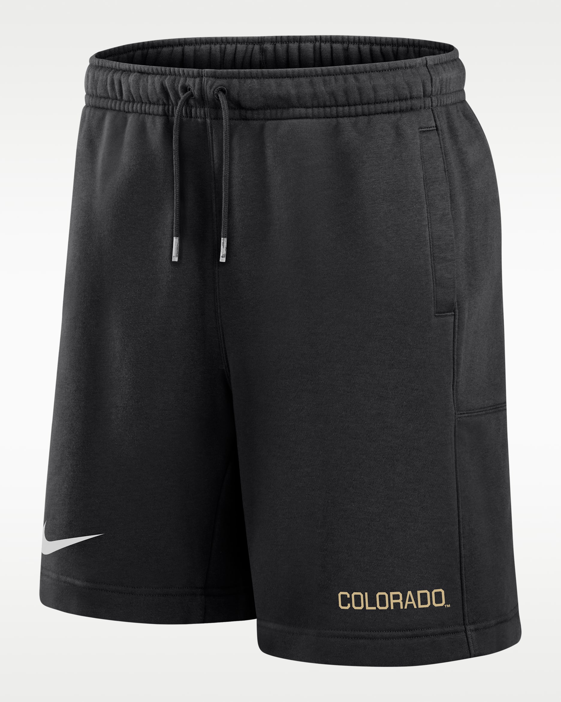 Shorts Nike de tejido Fleece para hombre Colorado Buffaloes Club - Negro