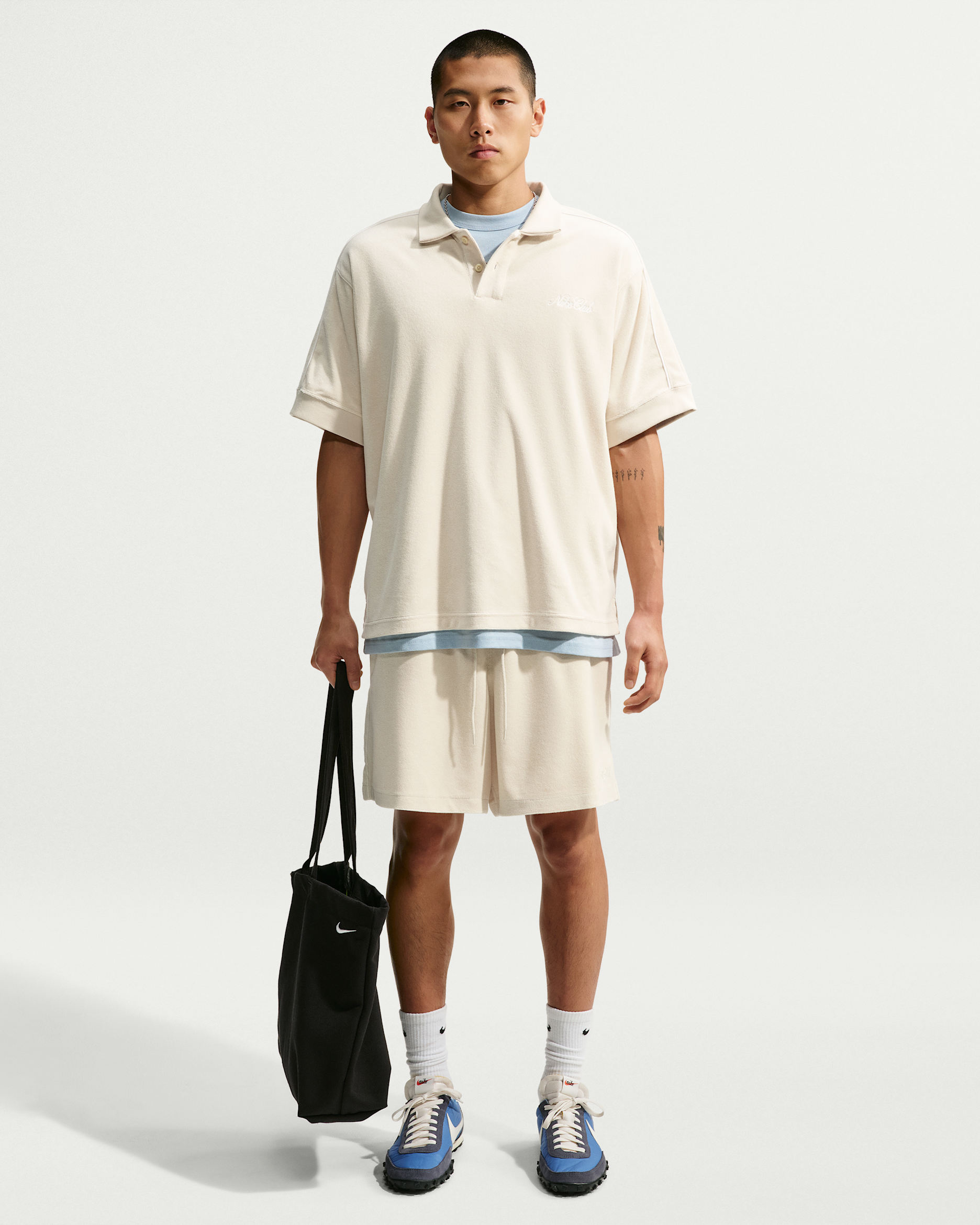 Nike Sportswear Club Men's Terry Shorts - Light Khaki/White/Phantom