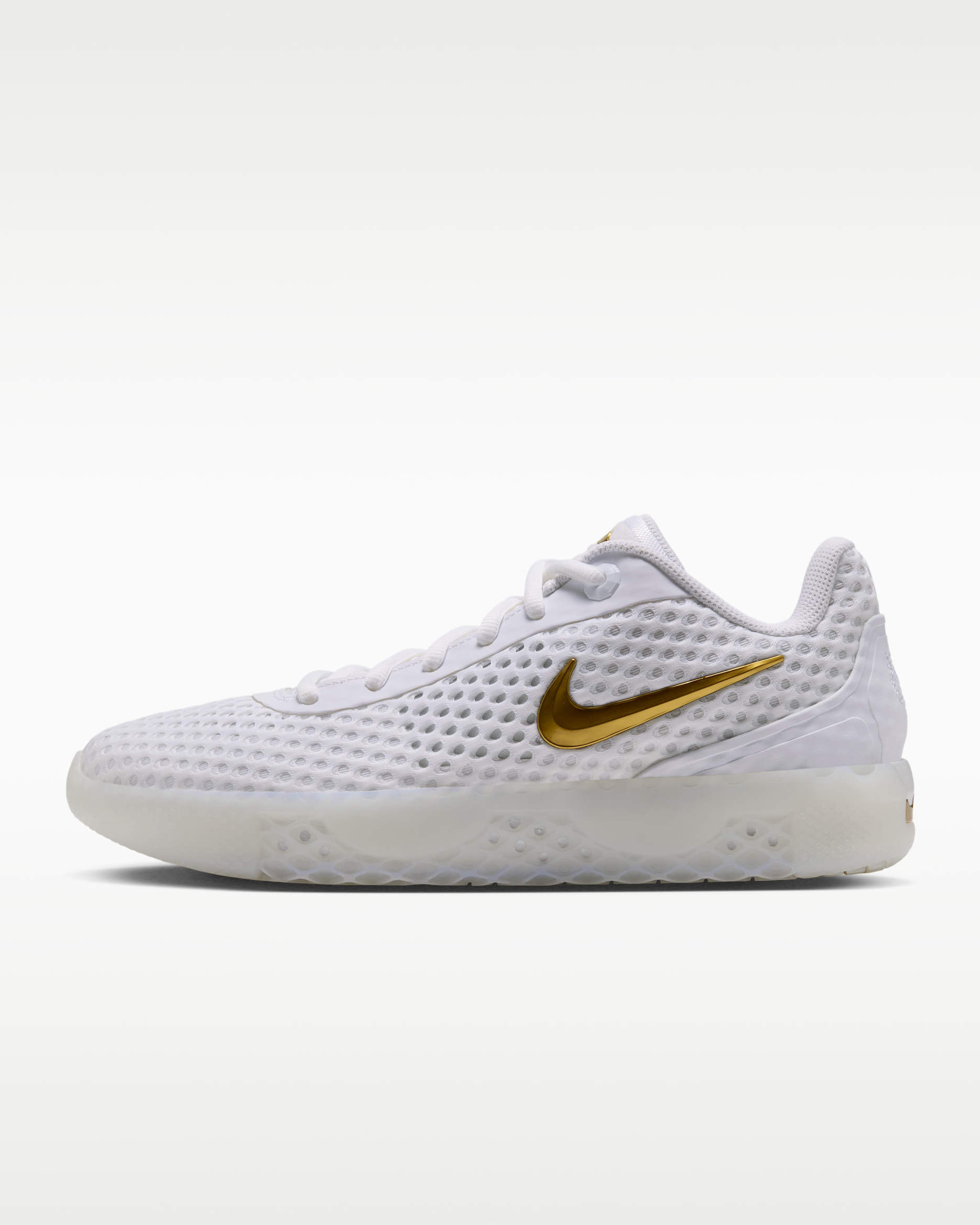 LeBron Witness X Basketball Shoes - White/White/Photon Dust/Metallic Gold