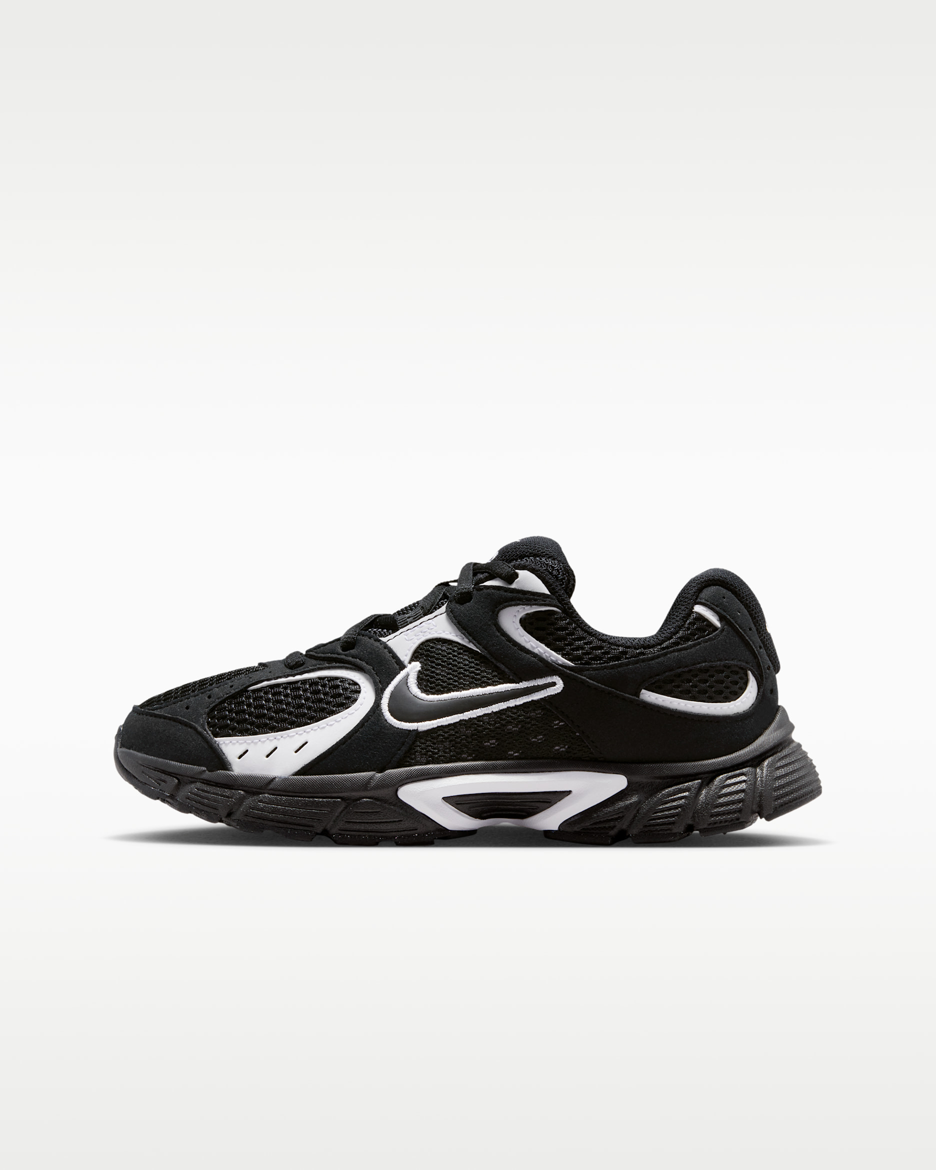 Nike V5 Runner Suede Big Kids' Shoes - Black/White/Black