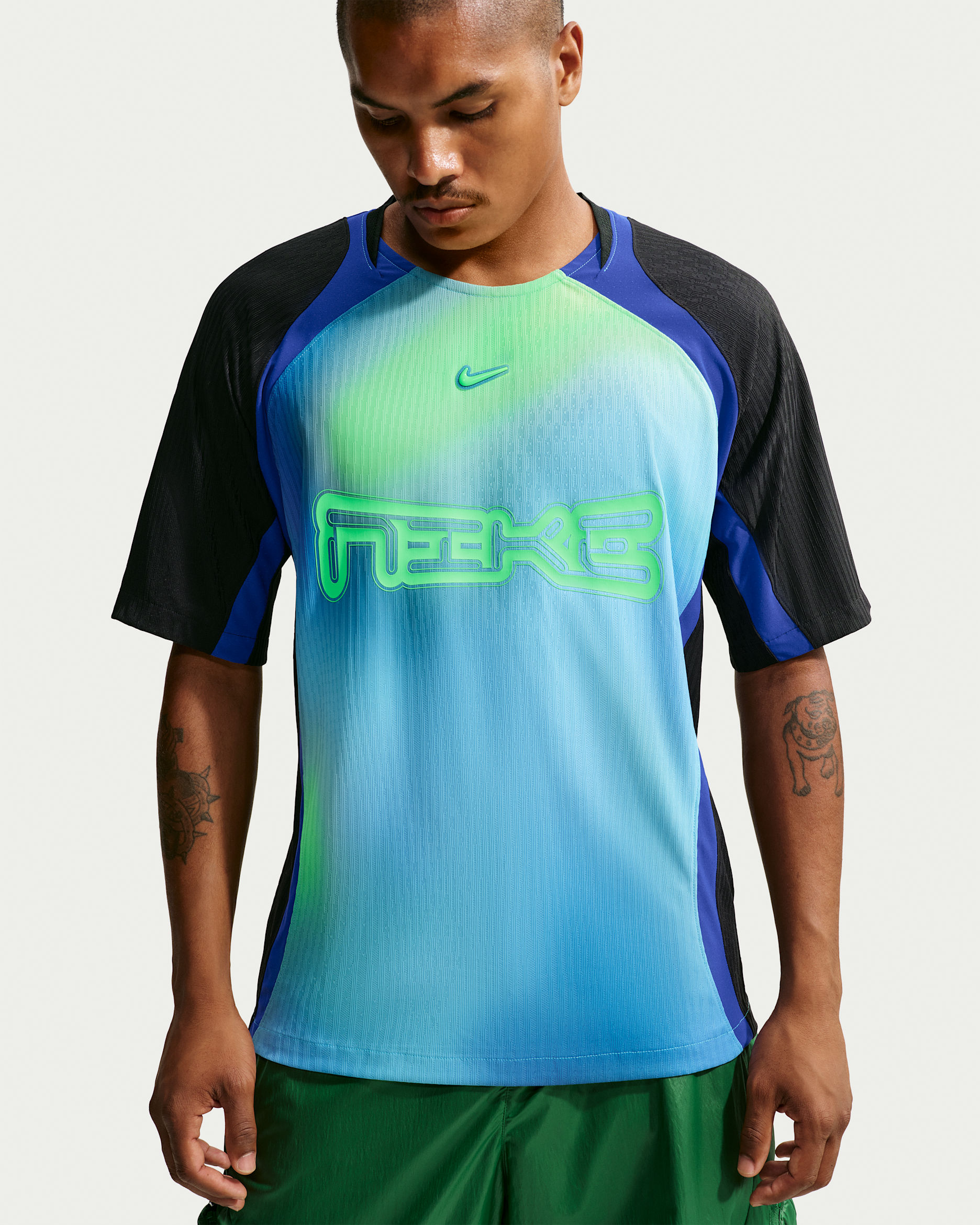 Jersey Dri-FIT ADV Glow para hombre Nike Project F.R.O.G. - Azul báltico/Verde ilusión/Azul eléctrico/Azul eléctrico