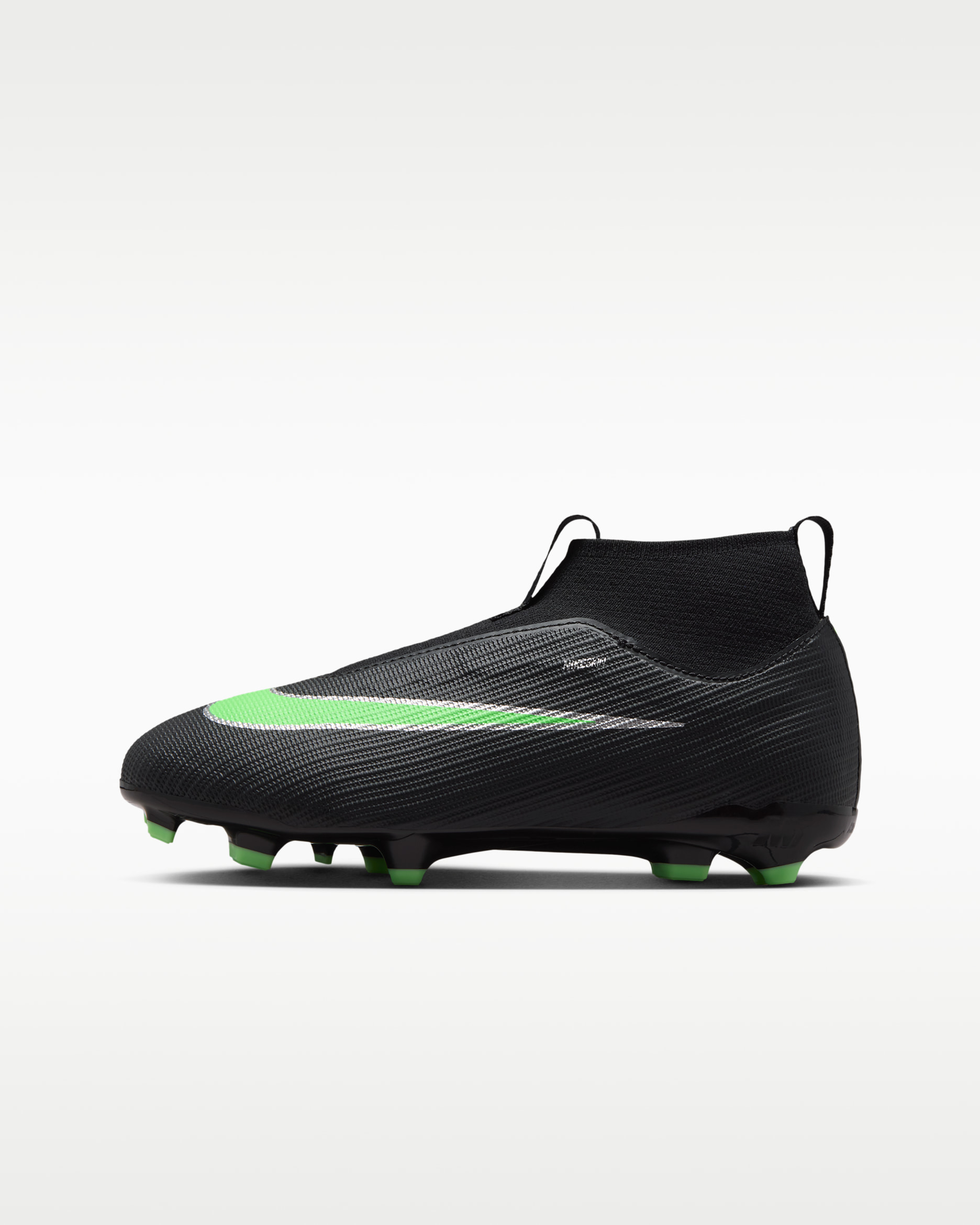 Nike Jr. Mercurial Superfly 11 Academy Big Kids' Multi-Ground High-Top Soccer Cleats - Black/Black/Illusion Green