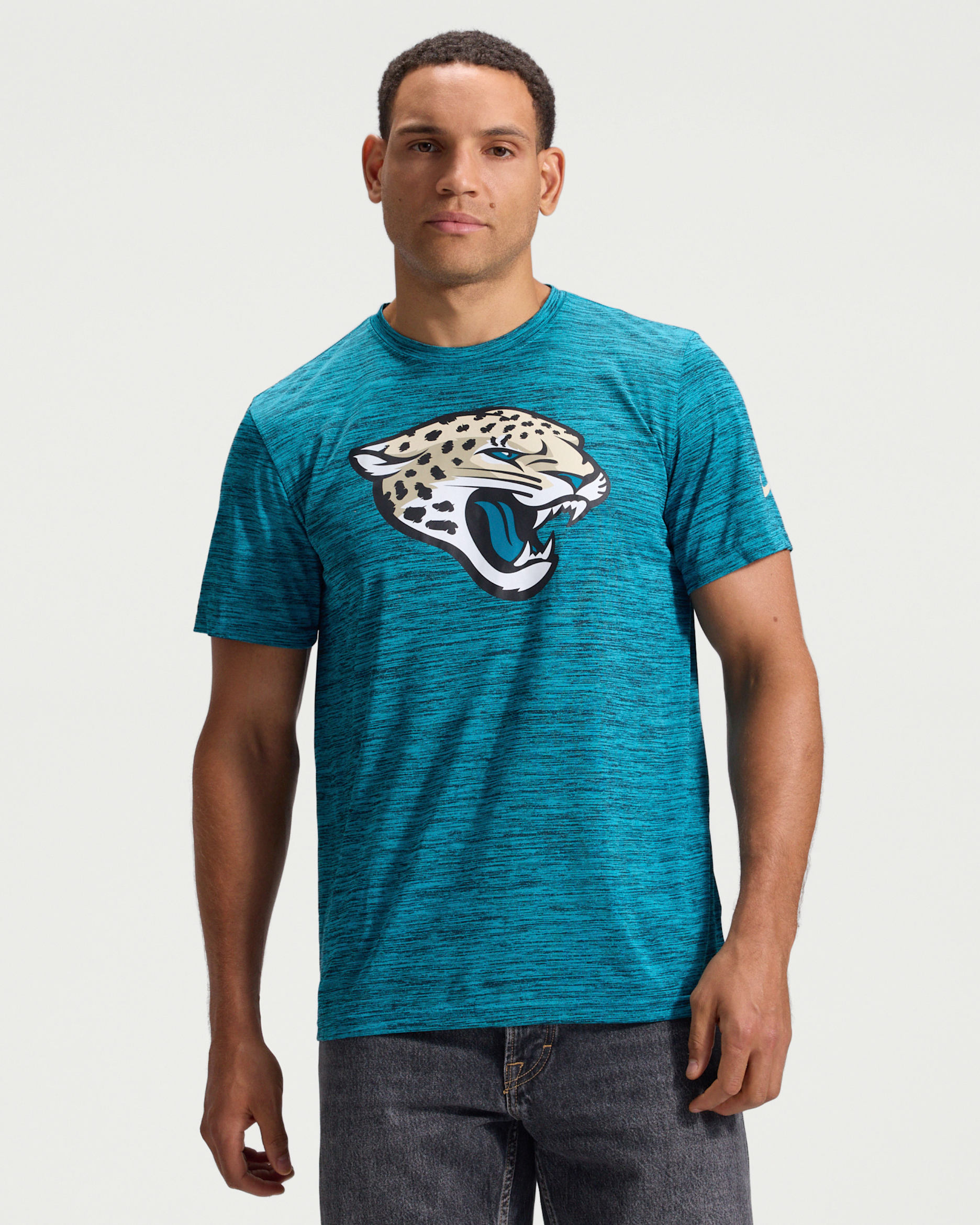 Playera Nike Dri-FIT de la NFL para hombre colección Jacksonville Jaguars Rivalries Sideline Velocity - Azul verdoso