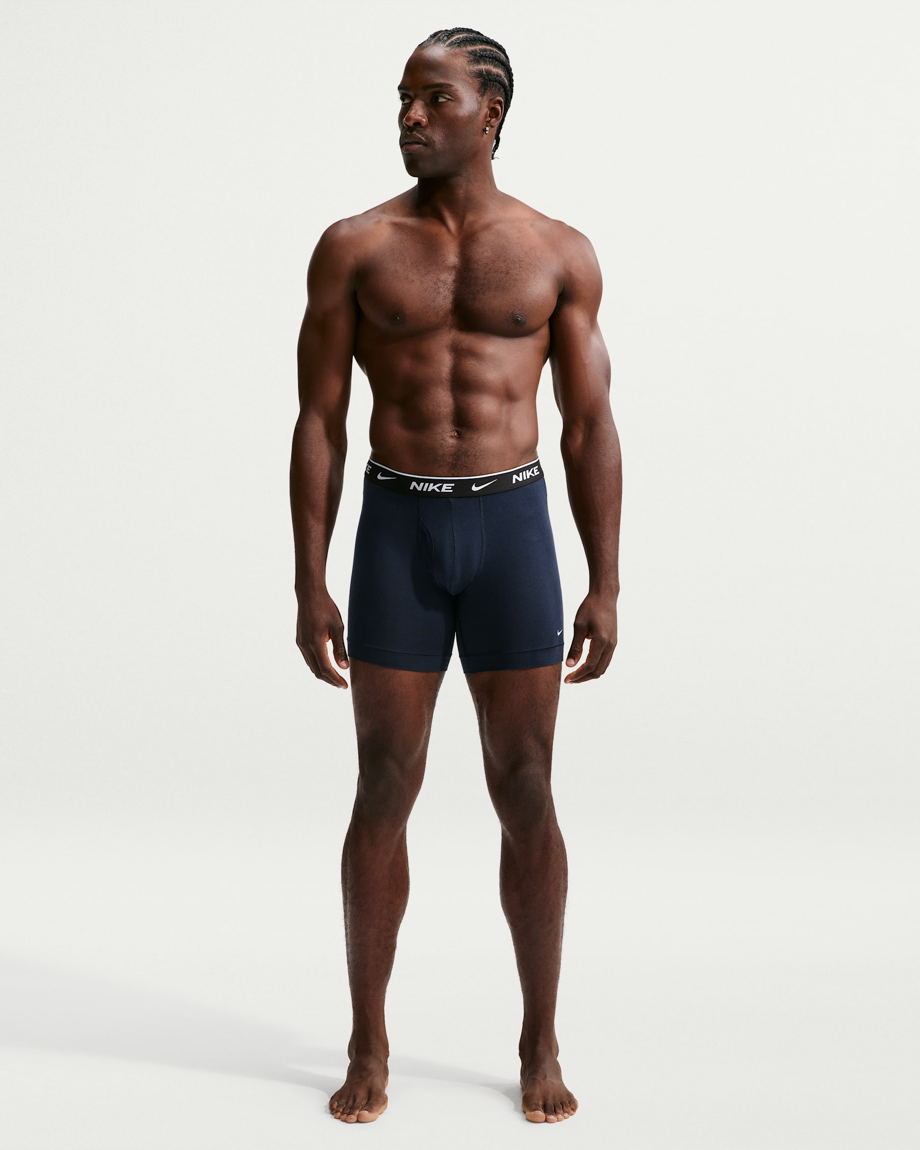 Nike Essential Men's Cotton Stretch Boxer Briefs (3-Pack) - Black