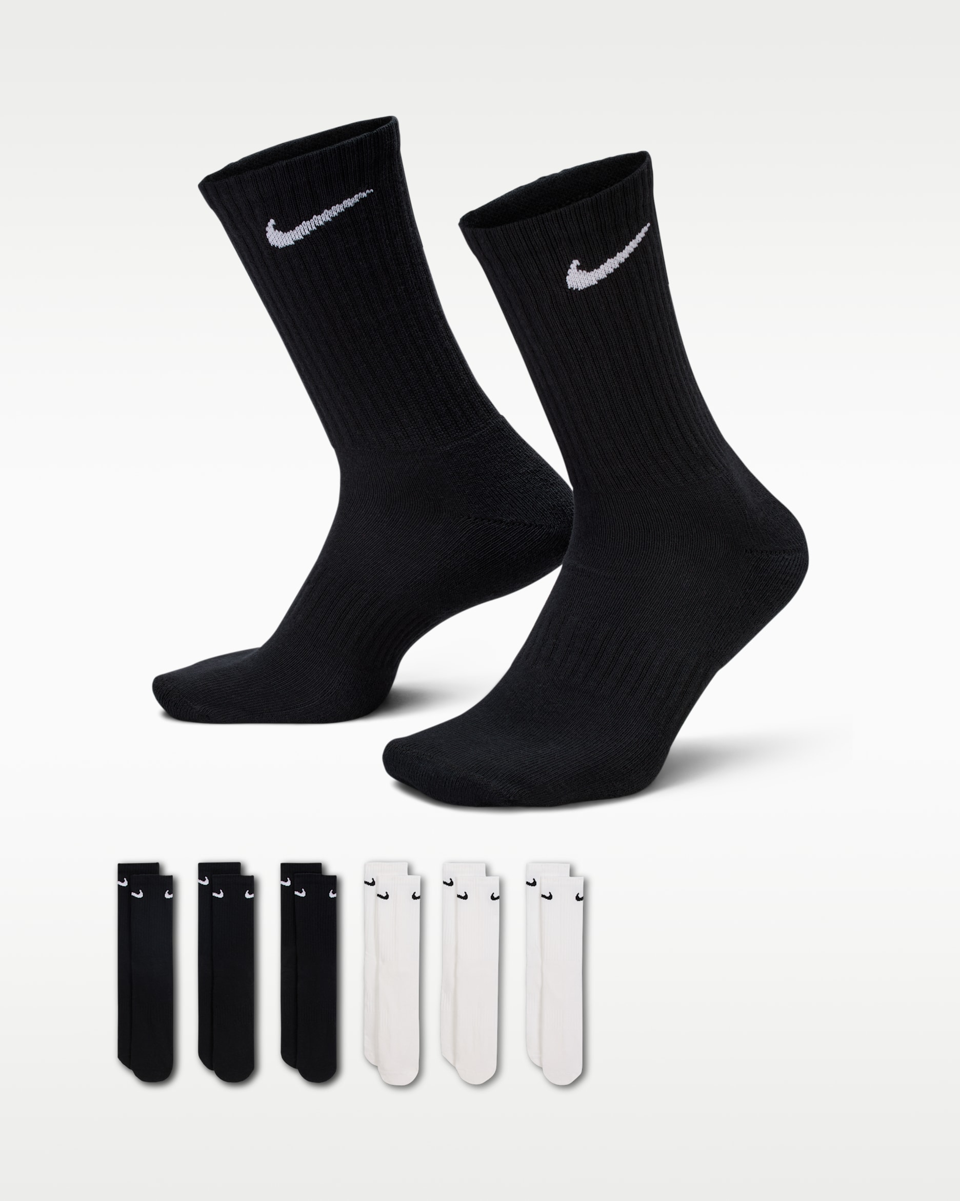 Nike Everyday Cushioned Training Crew Socks (6 Pairs) - Multi-Colour