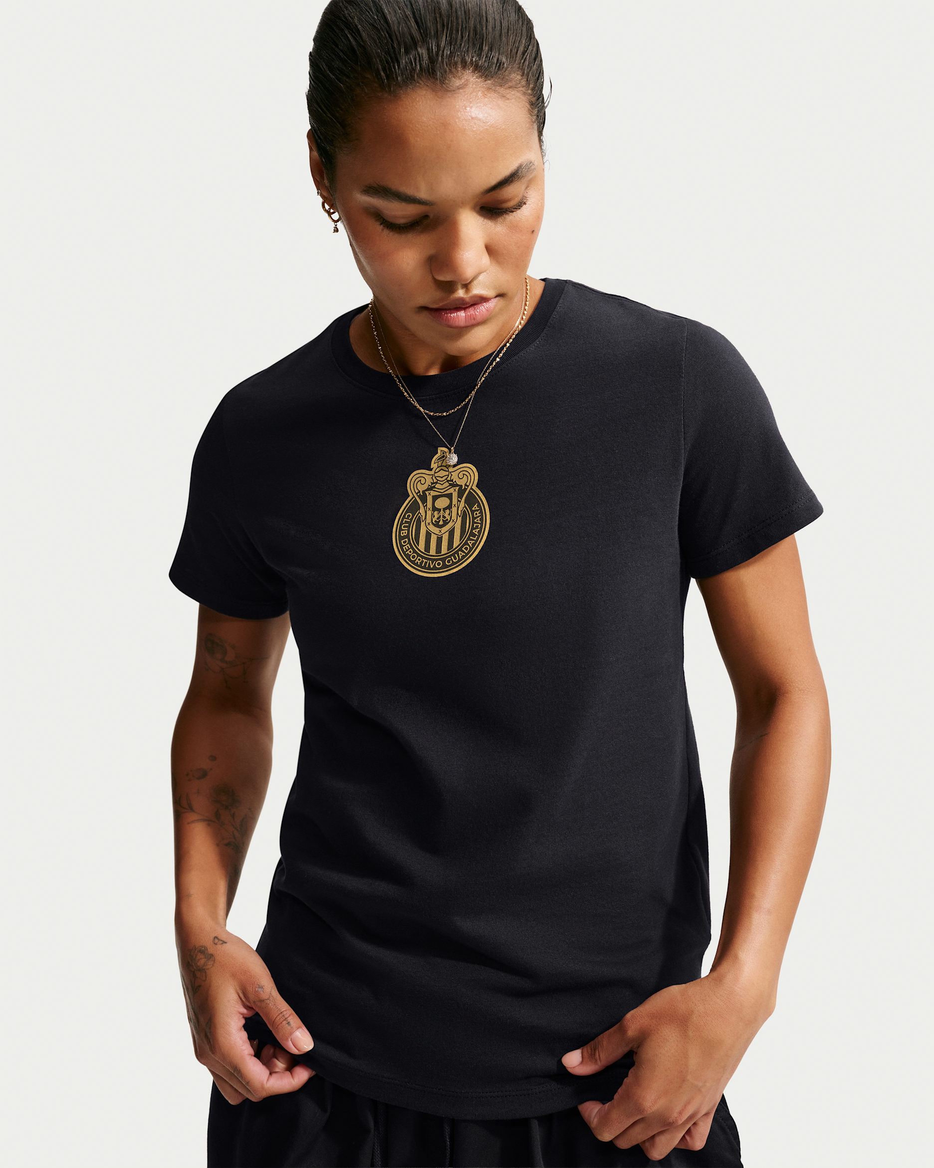 Playera de futbol Nike para mujer C.D. Guadalajara - Negro