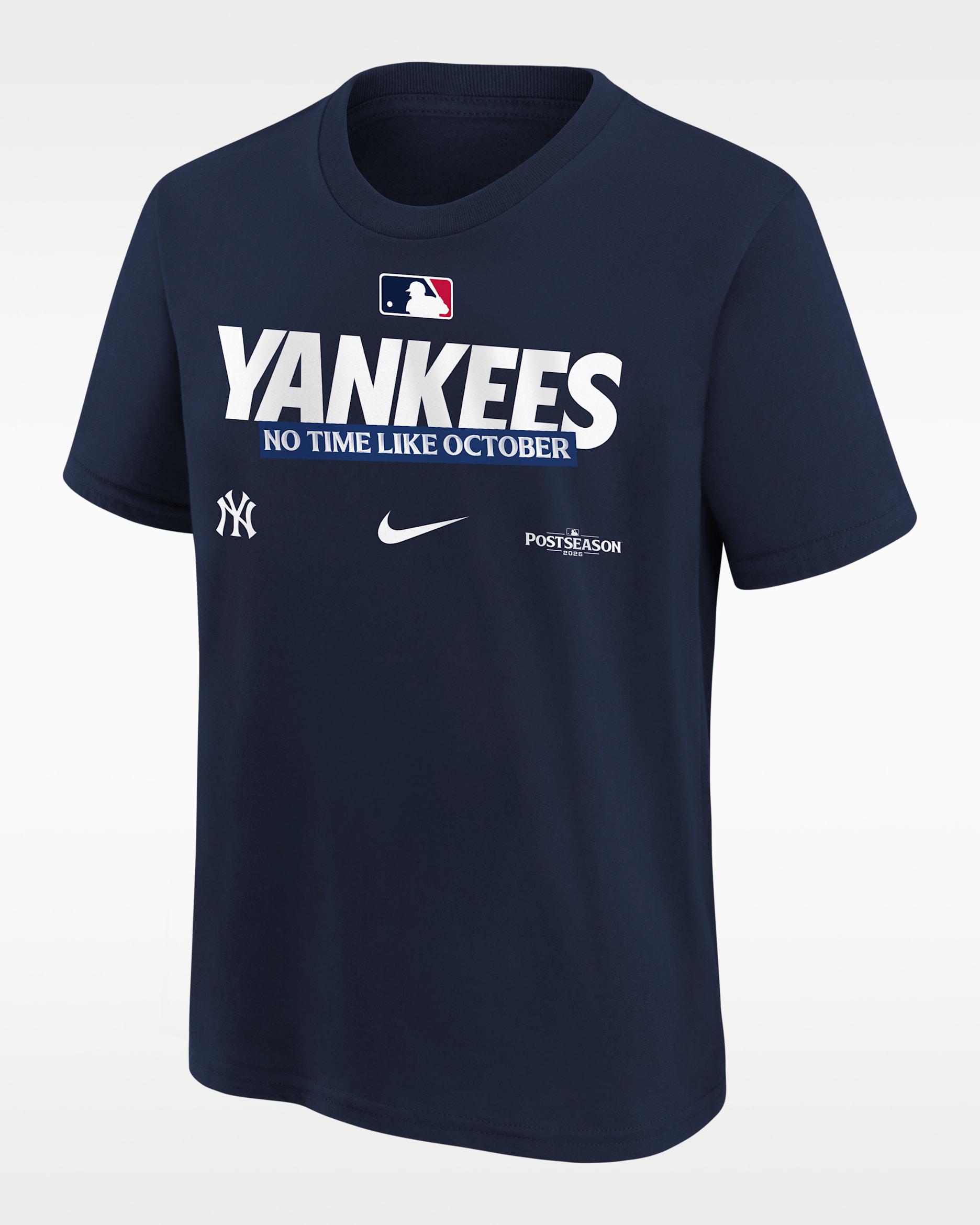 New York Yankees 2026 Postseason Authentic Collection Big Kids' Nike MLB T-Shirt - Navy