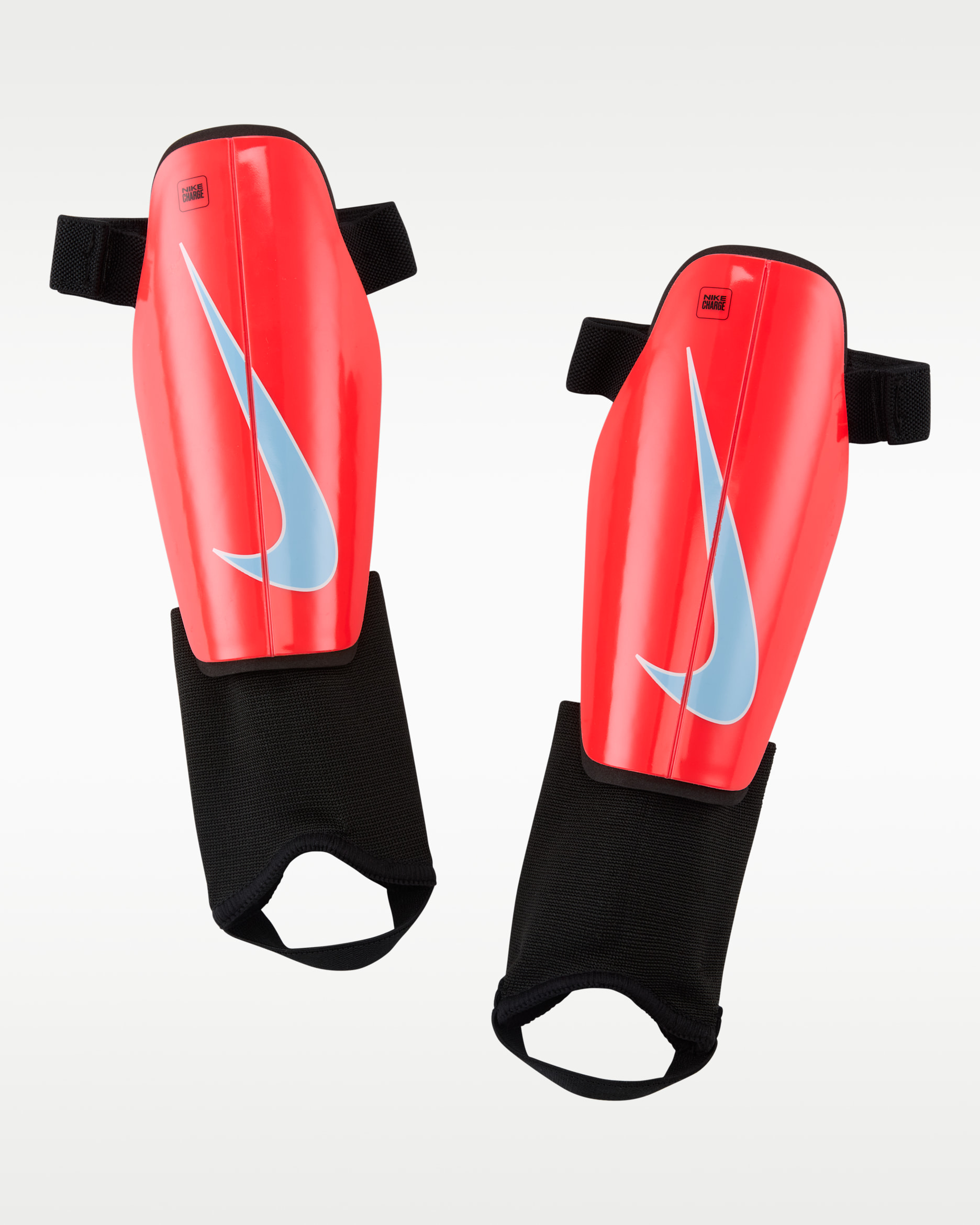 Nike Charge Kids' Football Shinguards - Bright Crimson/Black/Royal Tint