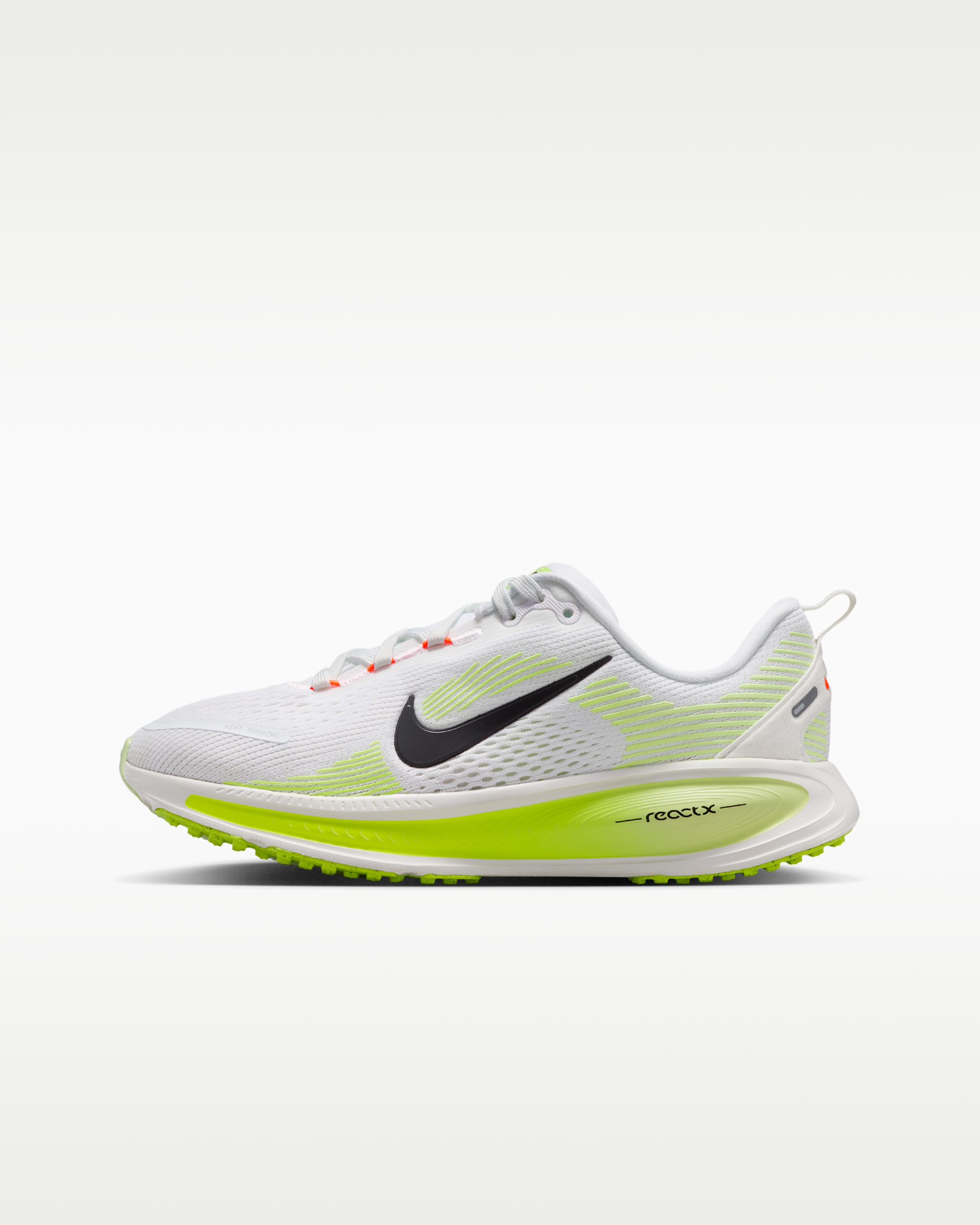 Nike Vomero 18 Older Kids' Road Running Shoes - White/Volt/Barely Volt/Black