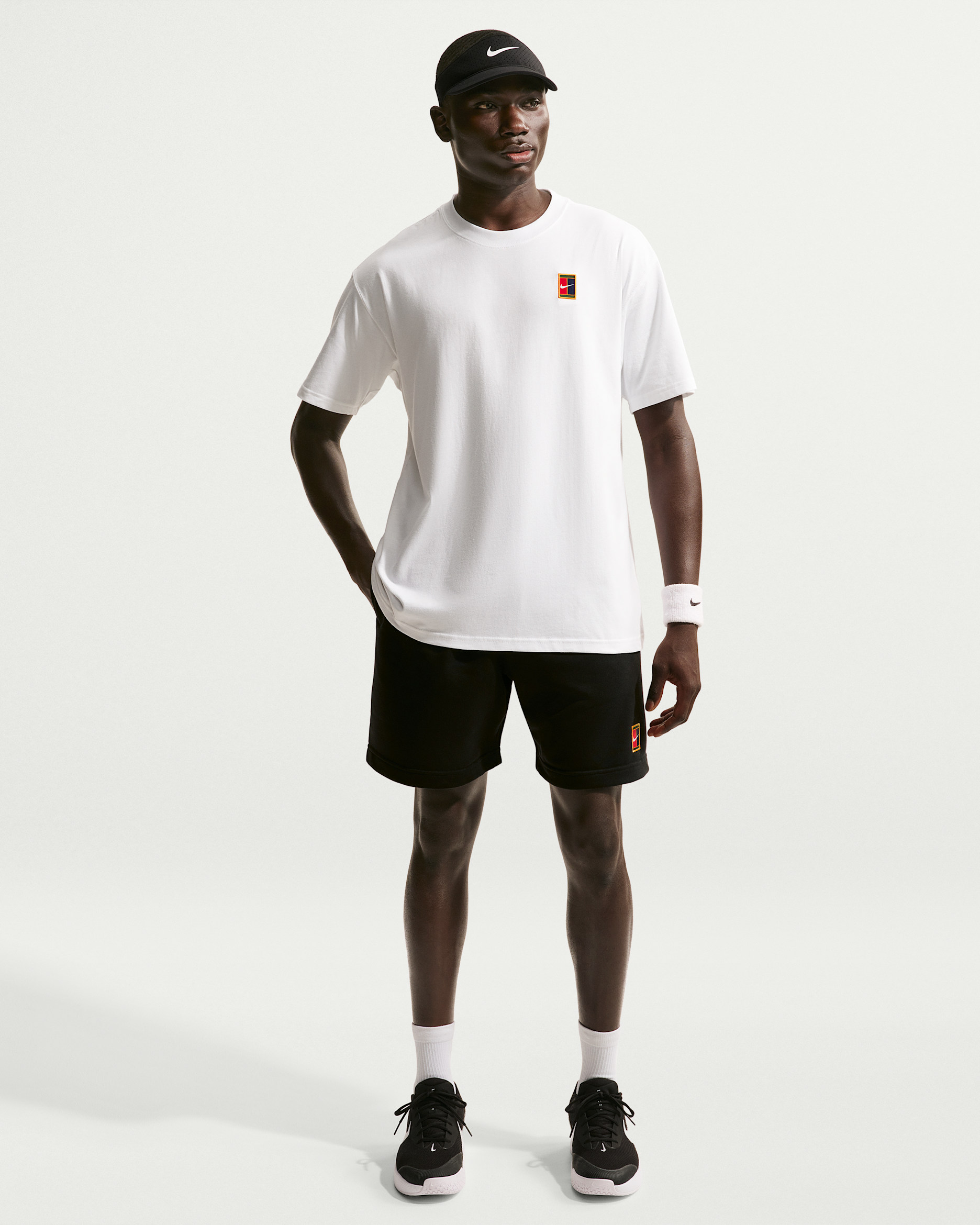 Męskie dzianinowe spodenki do tenisa Dri-FIT NikeCourt Heritage - Czerń