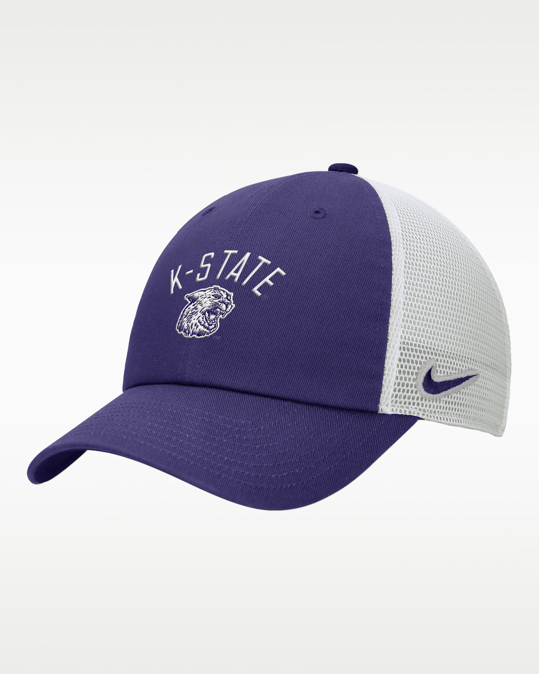 Gorra de rejilla sin estructura Nike College (Kansas State) - Orquídea nuevo
