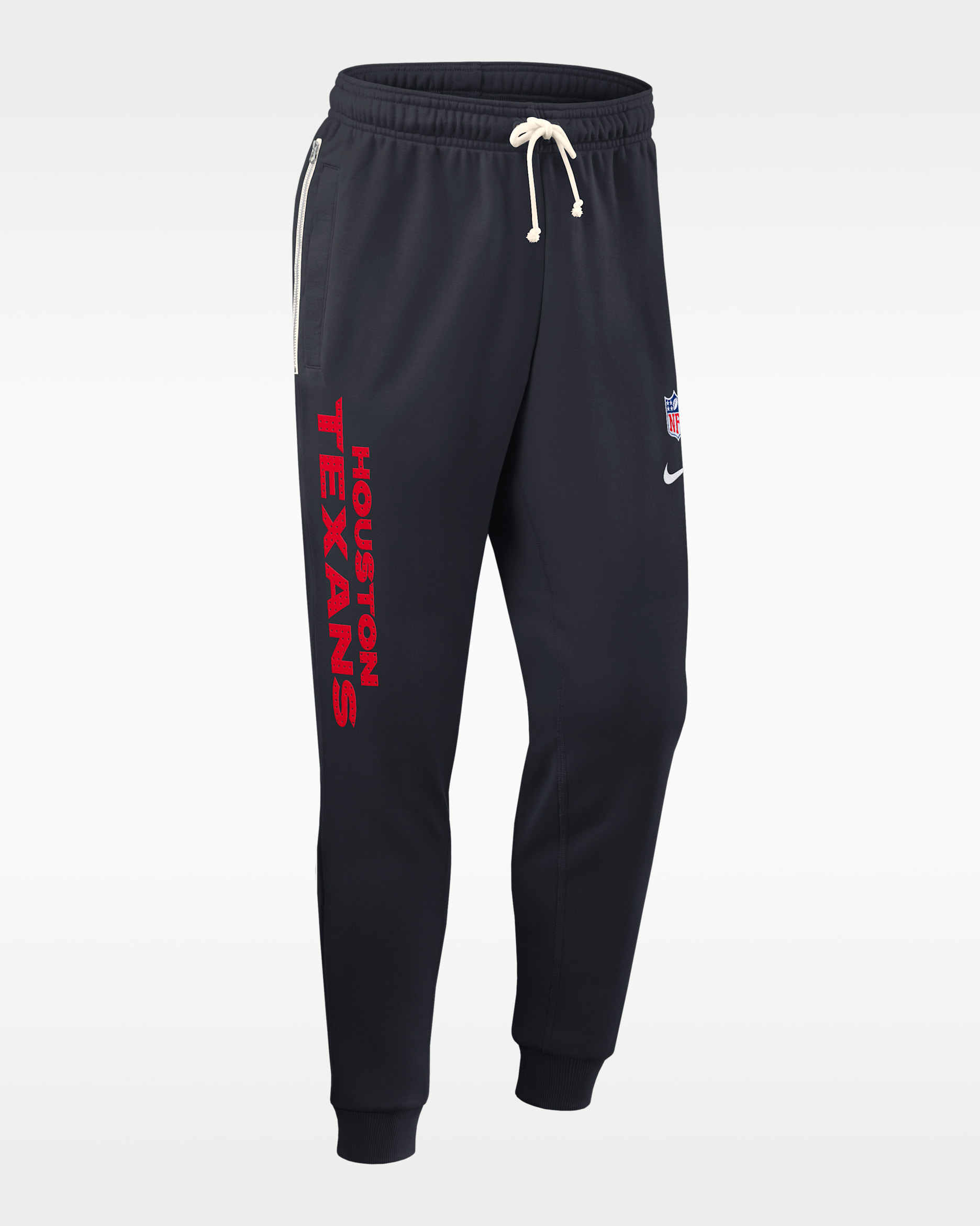 Pants Nike Dri-FIT de la NFL de pierna entallada para hombre Houston Texans Ground Game Sideline - Azul marino