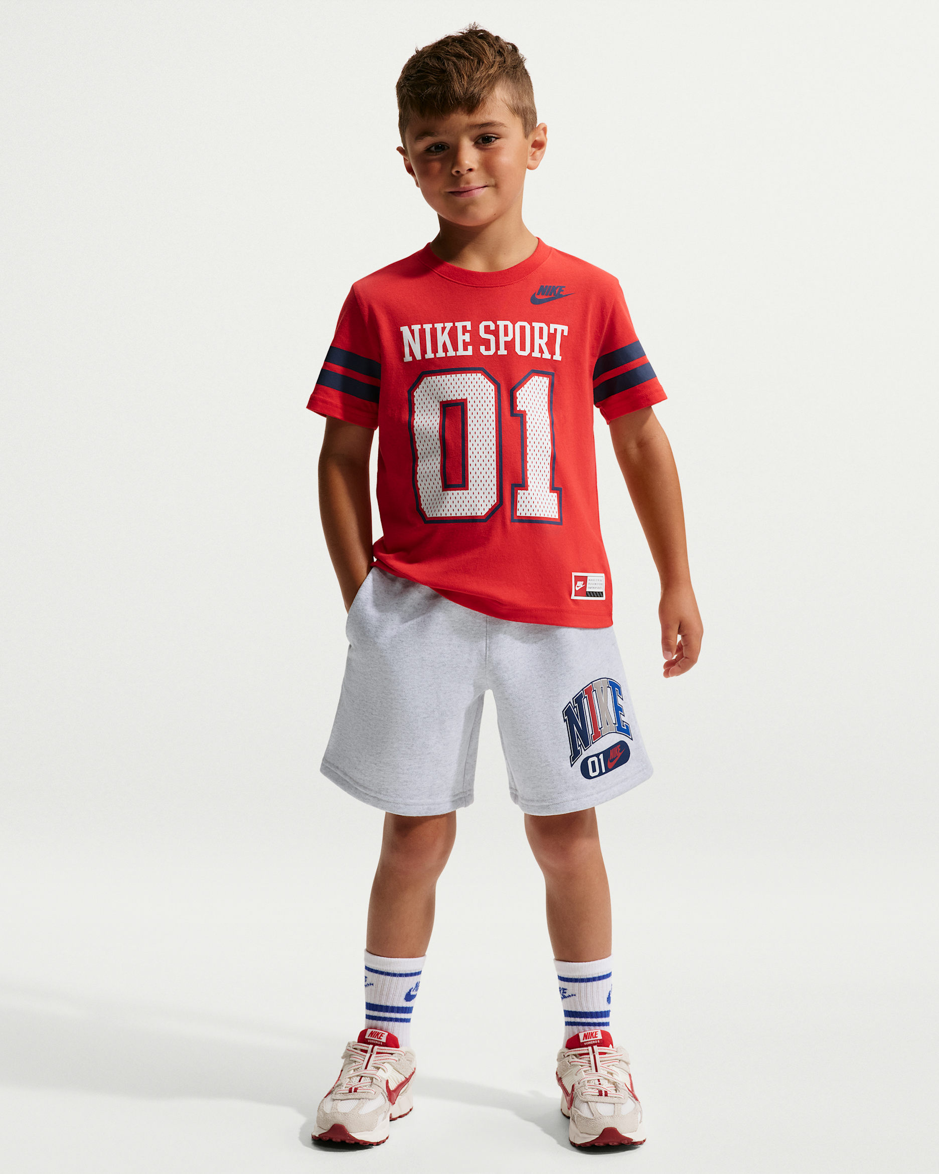 Nike Sportswear Little Kids' Multisport Fleece Shorts - Birch Heather