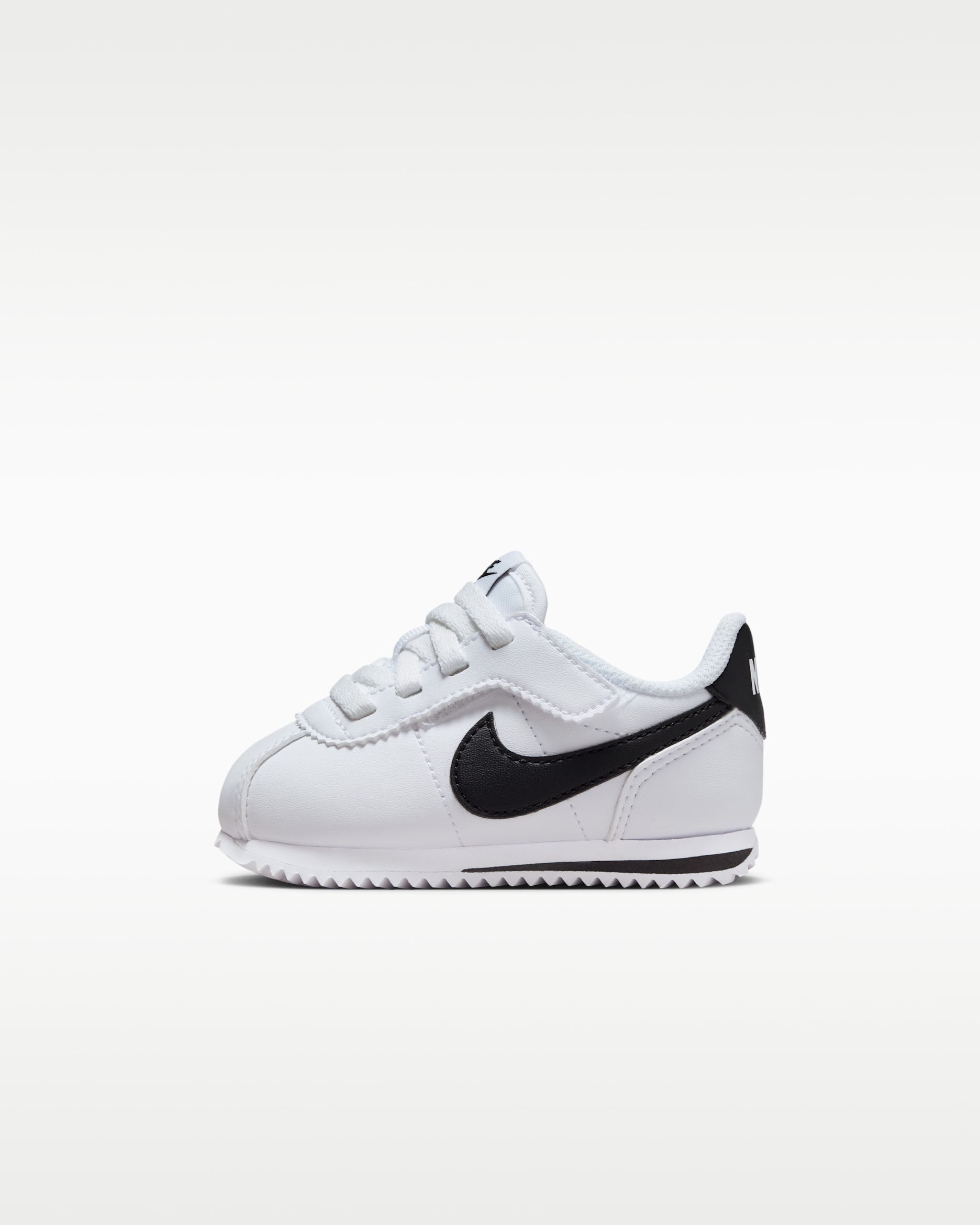 รองเท้าทารก/เด็กวัยหัดเดิน Nike Cortez EasyOn - ขาว/ดำ