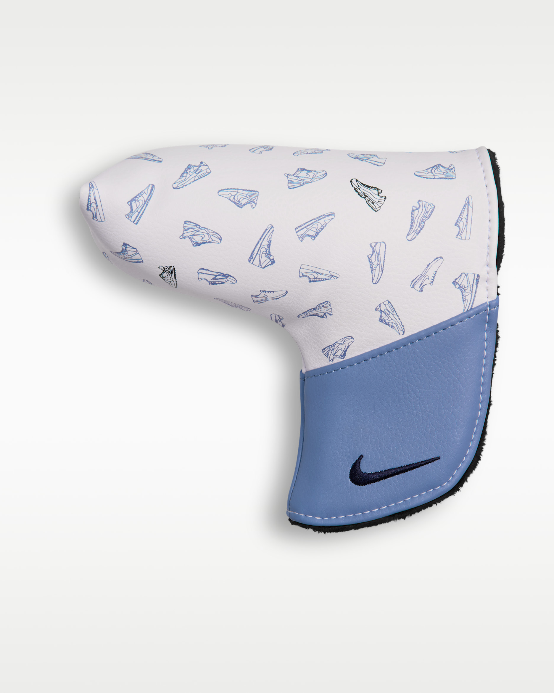 Funda para palo de golf putter tipo blade Nike Tour - Blanco/Azul de trabajo/Azul marino universitario