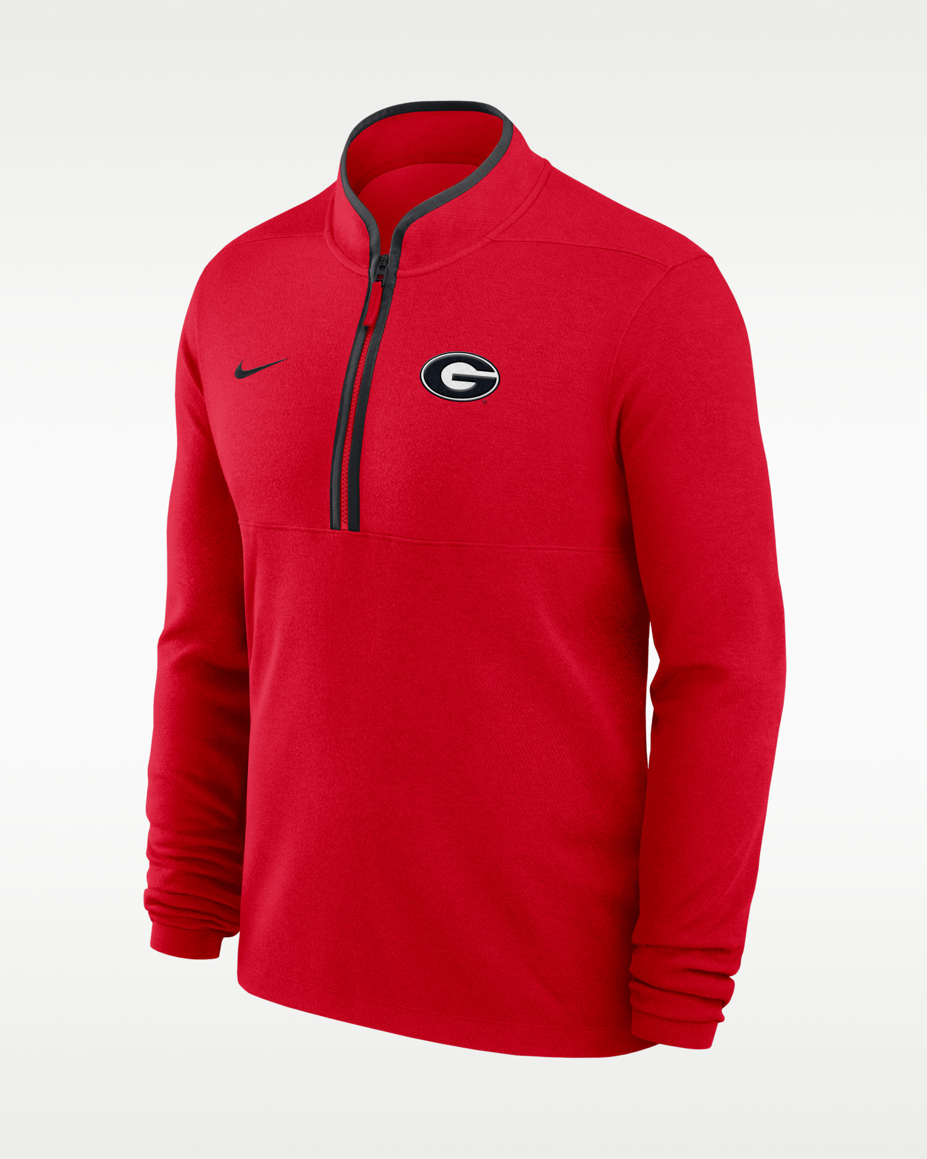 Georgia Courtside Men's Nike Dri-FIT College Half-Zip Top - Red/Black