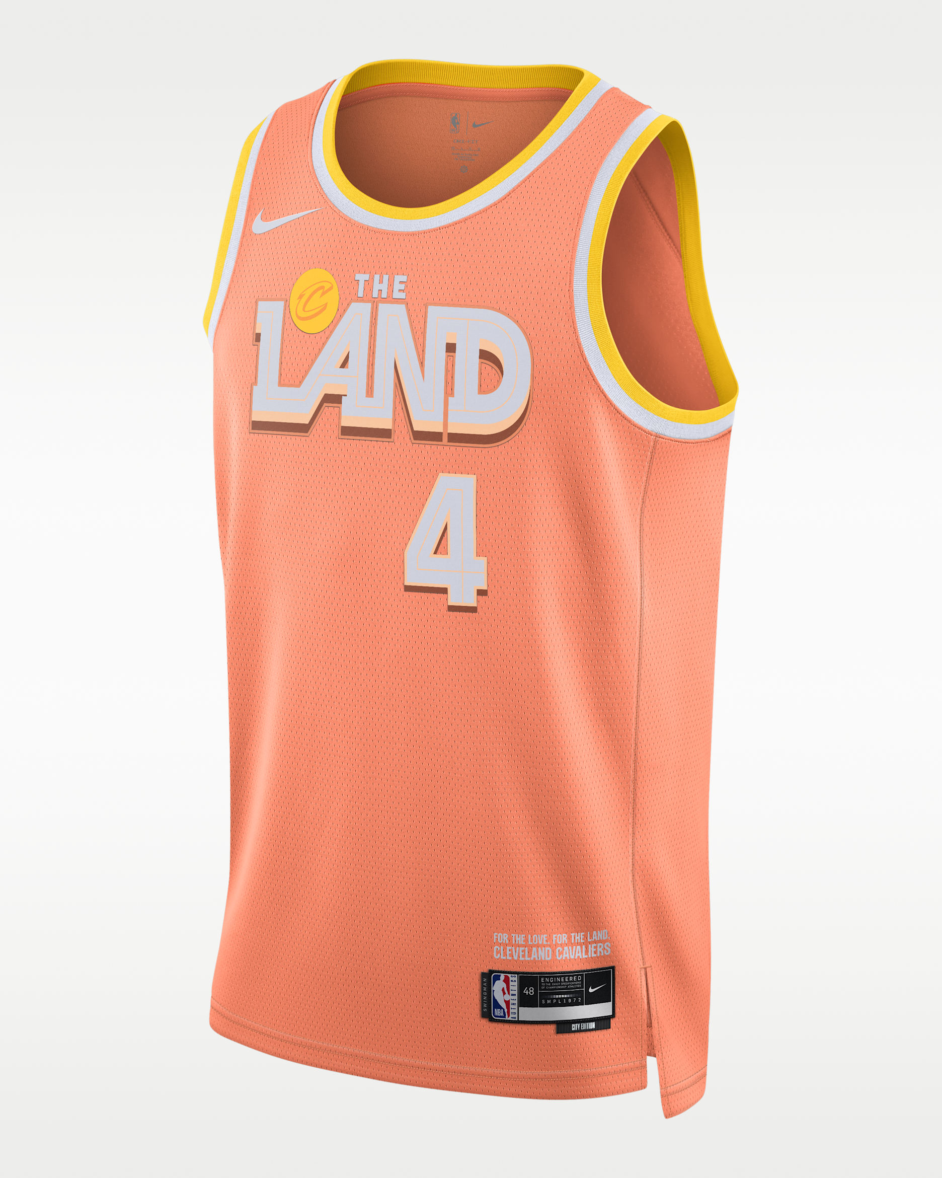 Evan Mobley Cleveland Cavaliers City Edition Men's Nike NBA Swingman Jersey - Orange Frost