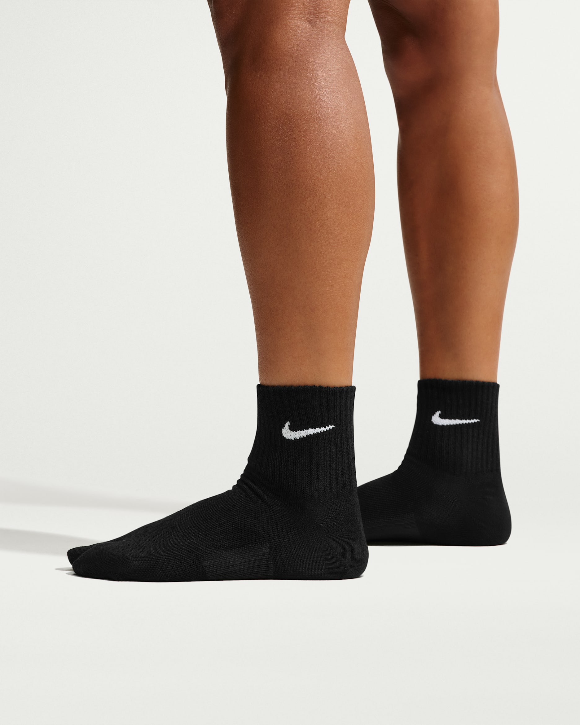 Nike Everyday Plus 'Rift' Lightweight Split-Toe Ankle Socks - Black/White