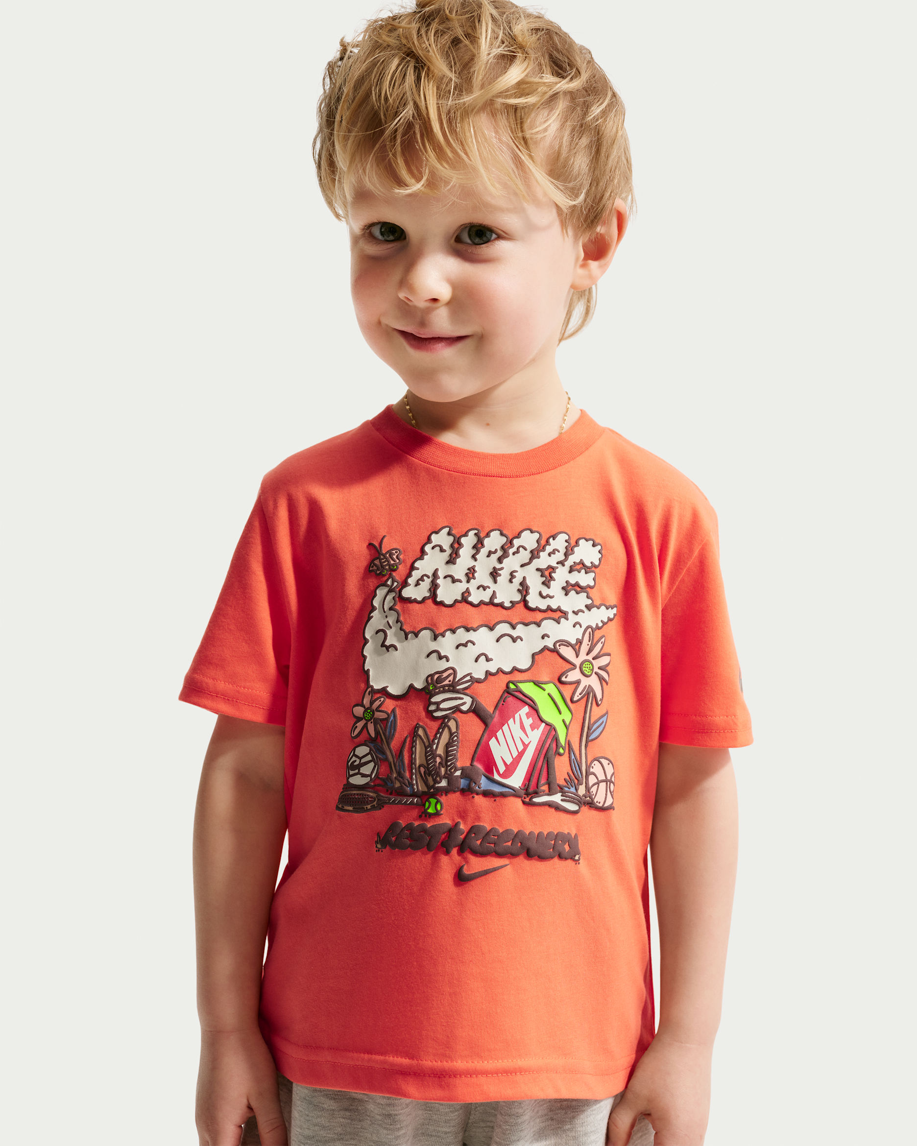 Playera "Rest And Recovery" infantil Nike - Naranja césped
